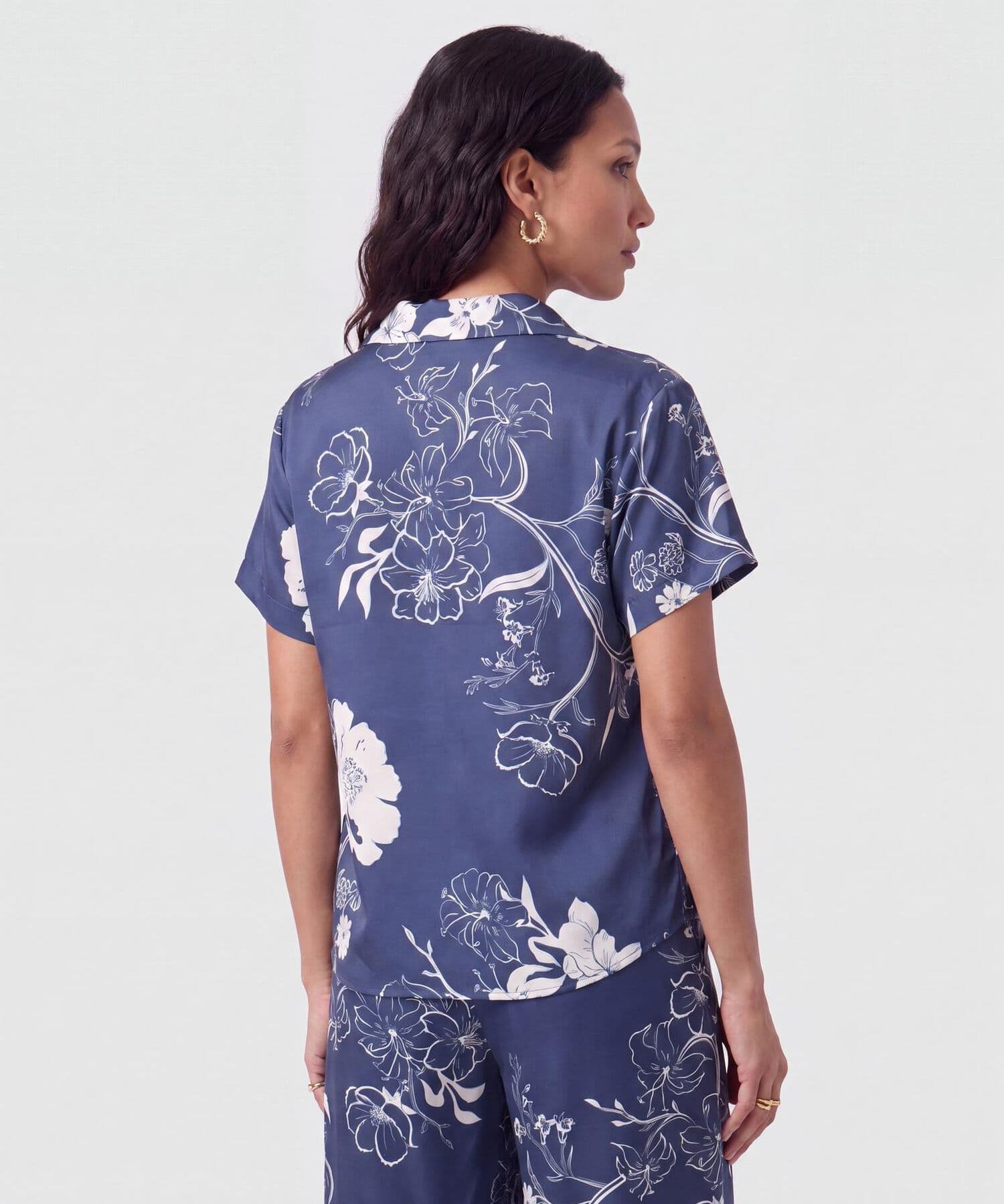 Blusa Julieta Clásico azul marino para mujer, vista 4