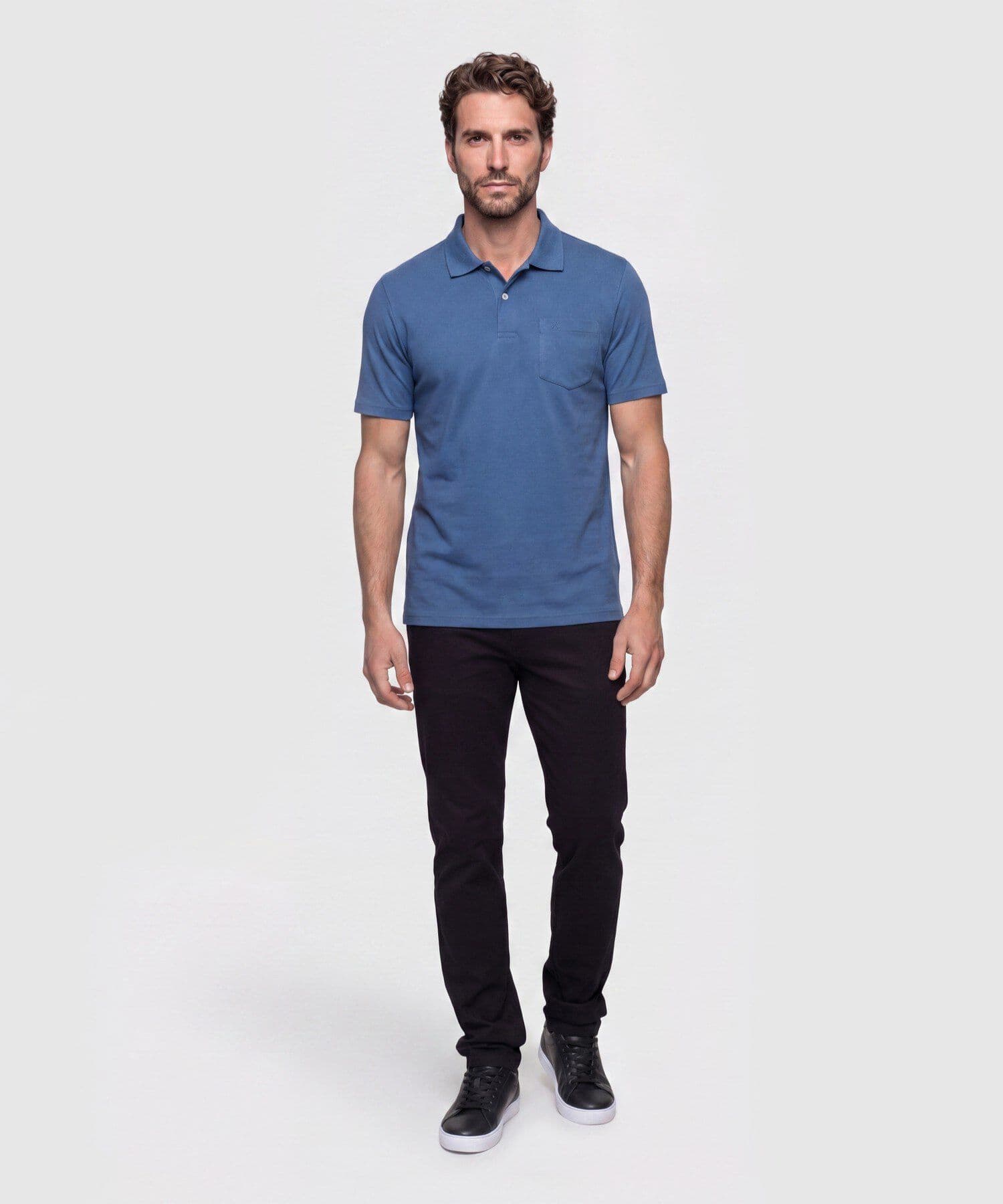 Polo Encanto Edición Lino azul marino para hombre, vista 2