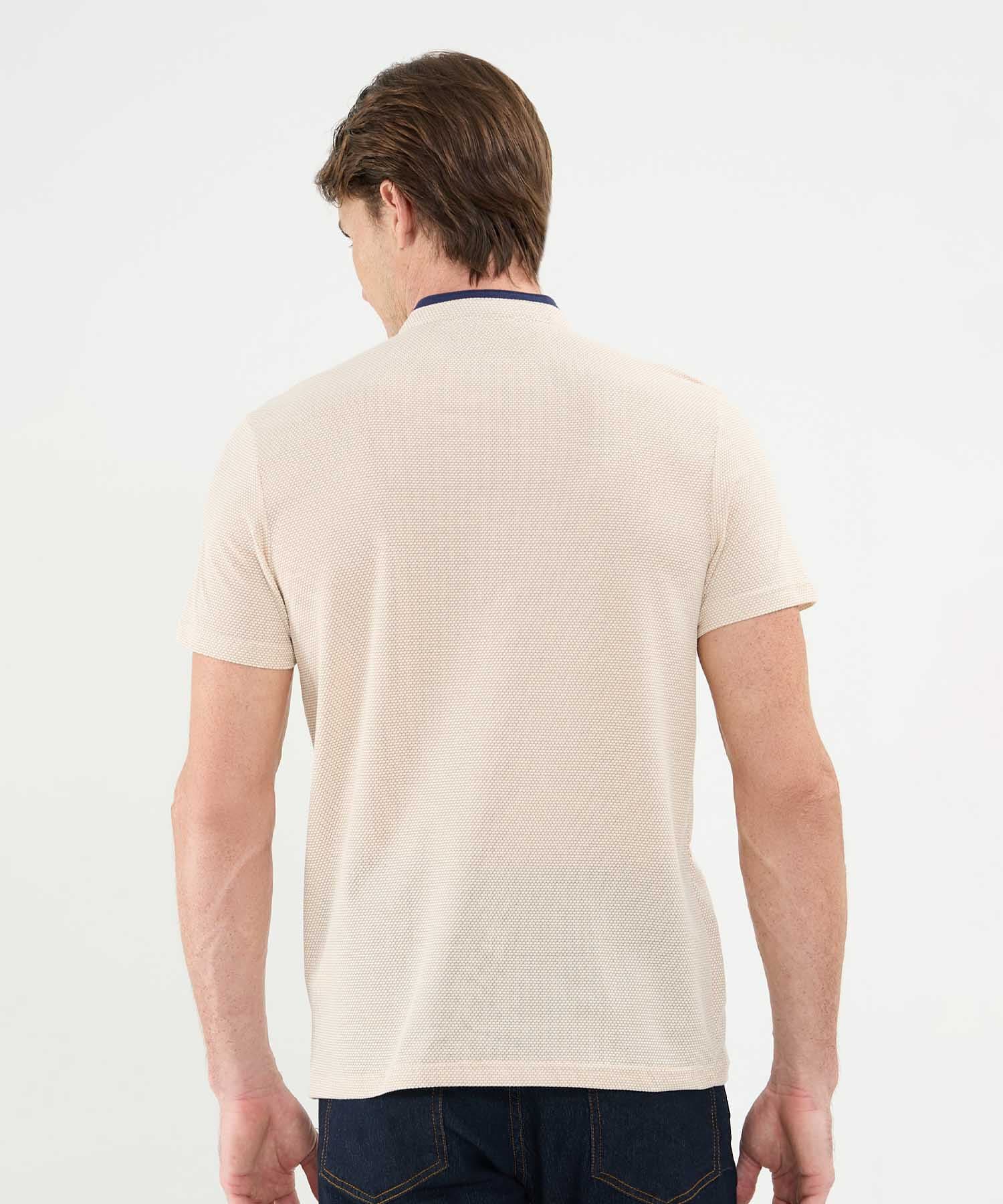 Polo Valentina Texturizado camel para hombre, vista 4