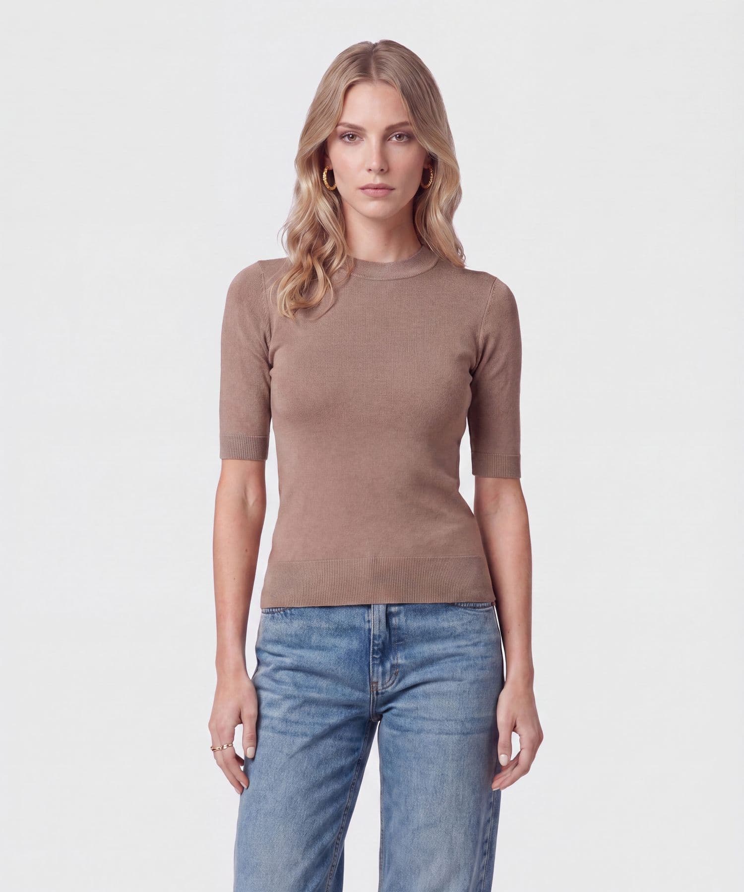 Camiseta Elisa Natural café para mujer, vista principal