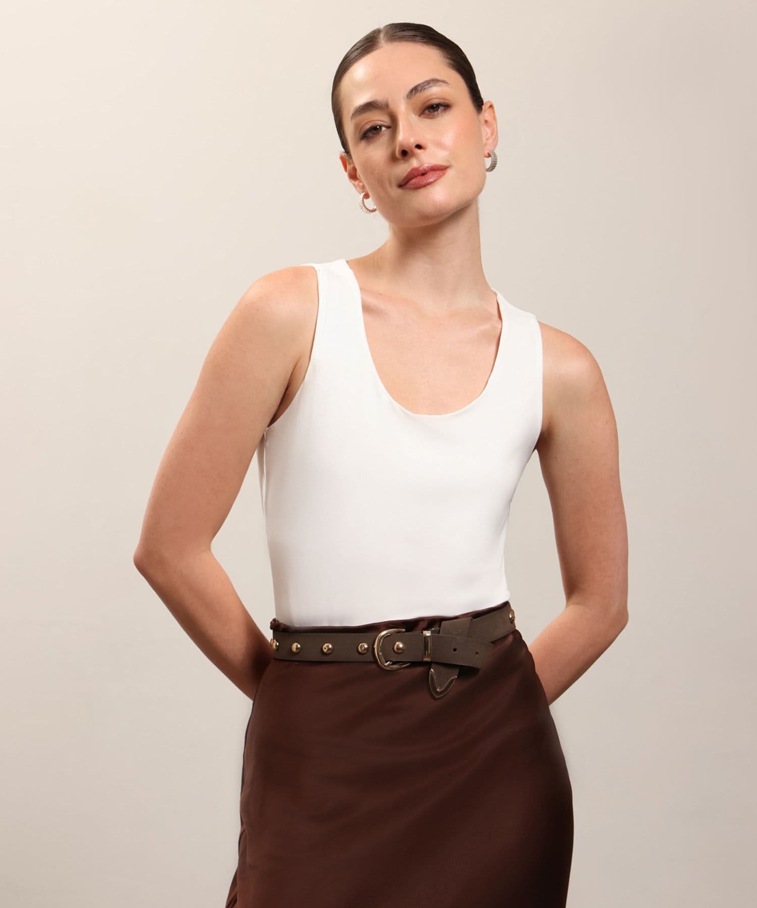 Camiseta Río Relajado blanco para mujer, vista principal