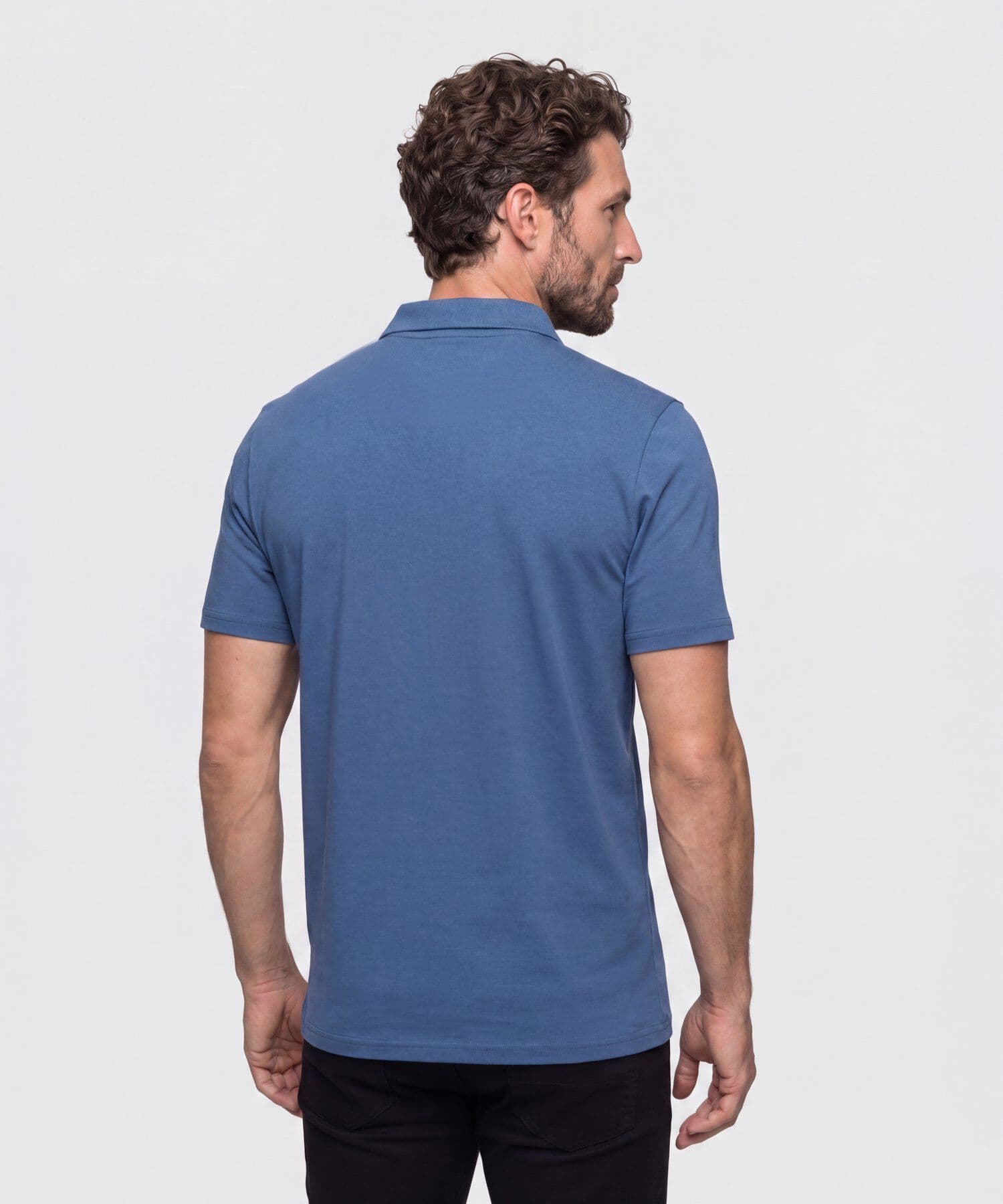 Polo Encanto Edición Lino azul marino para hombre, vista 4
