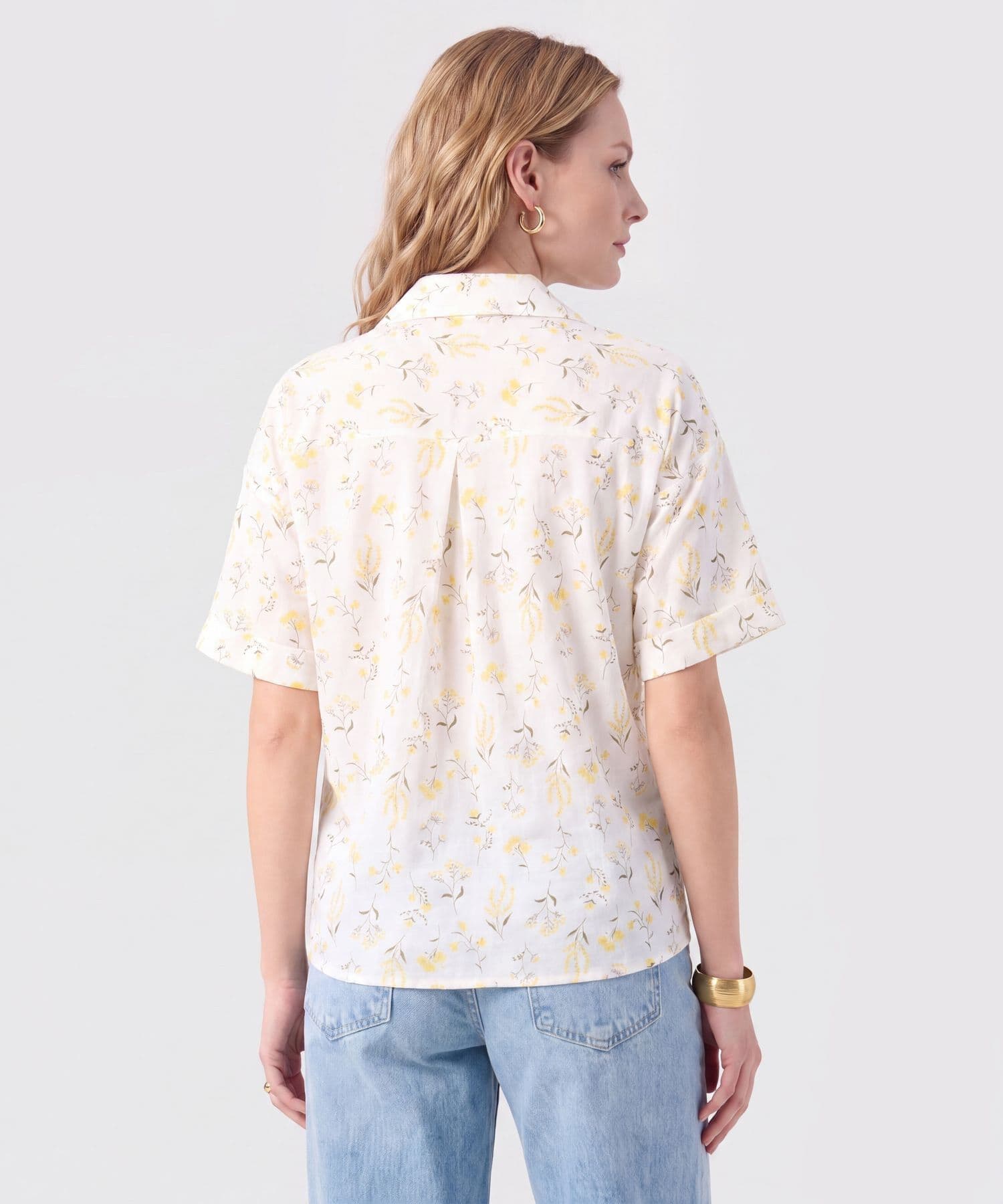 Camisa Cedro Fluido blanco para mujer, vista 4