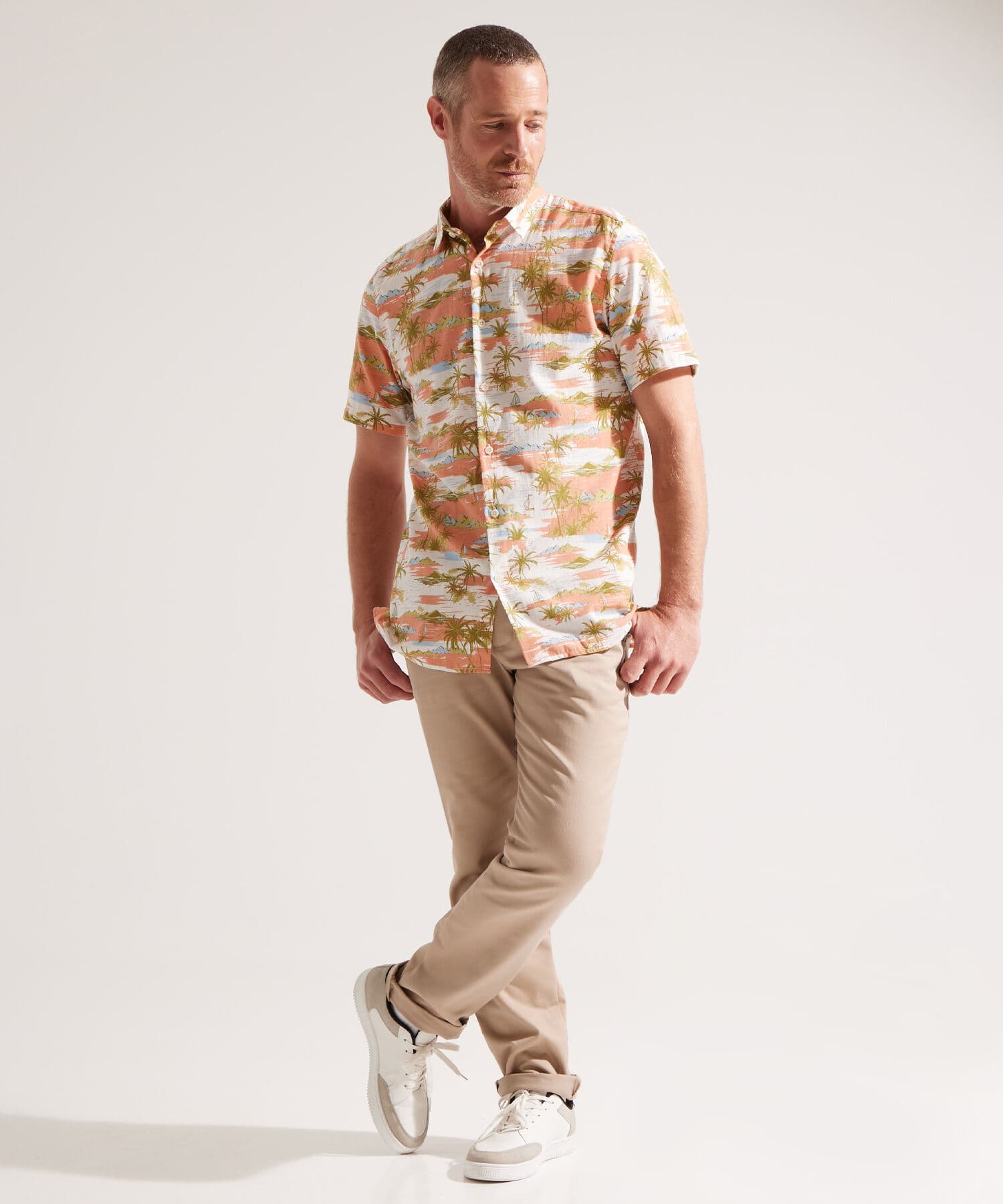 Camisa Oliva Edición Índigo naranja para hombre, vista 4