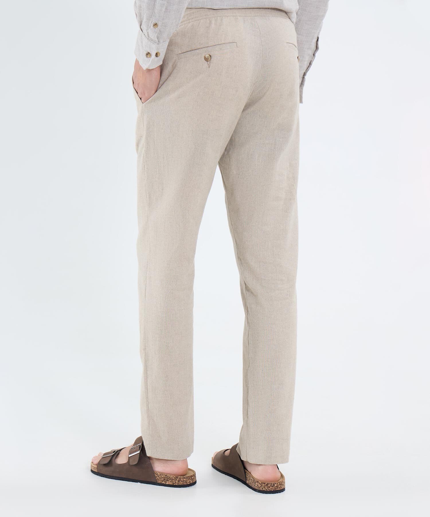 Pantalón Solana Relajado marfil para hombre, vista 4