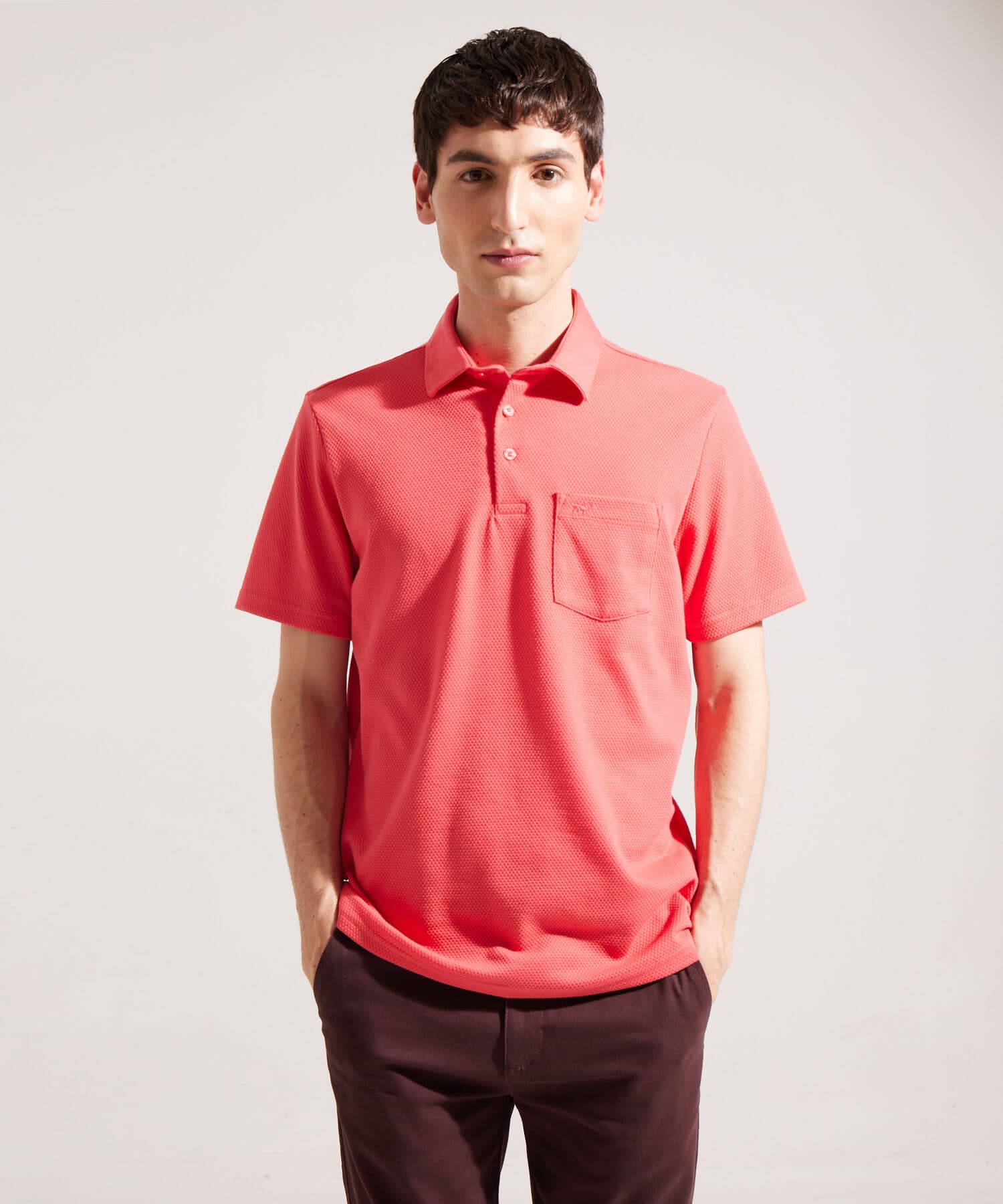Polo Flora Edición Índigo rojo granada para hombre, vista principal