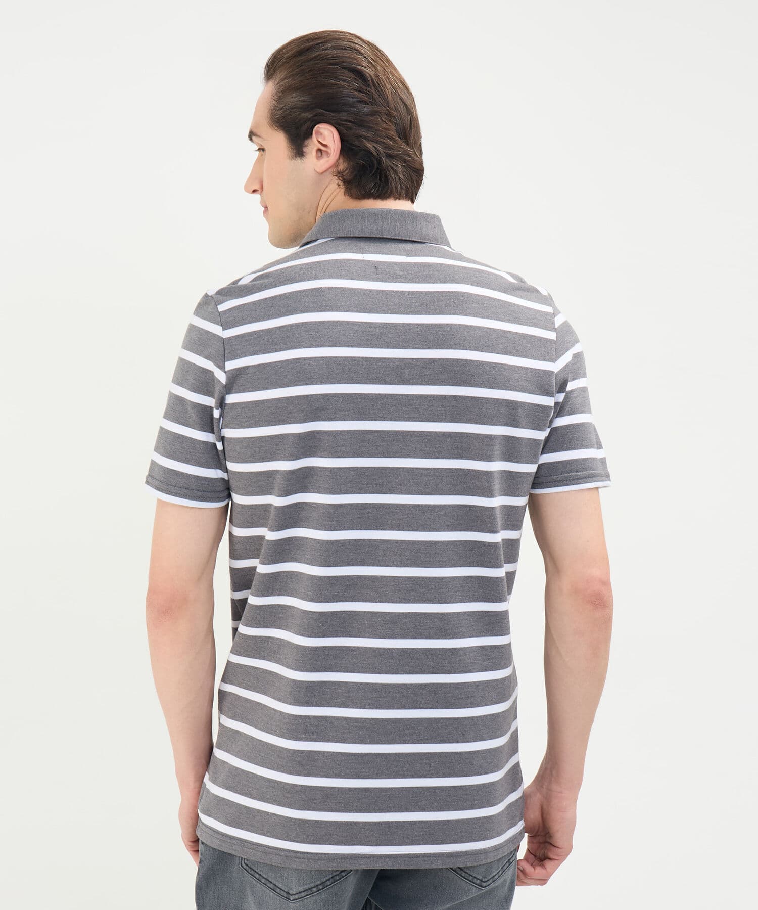 Polo Bahía Natural gris humo para hombre, vista 4
