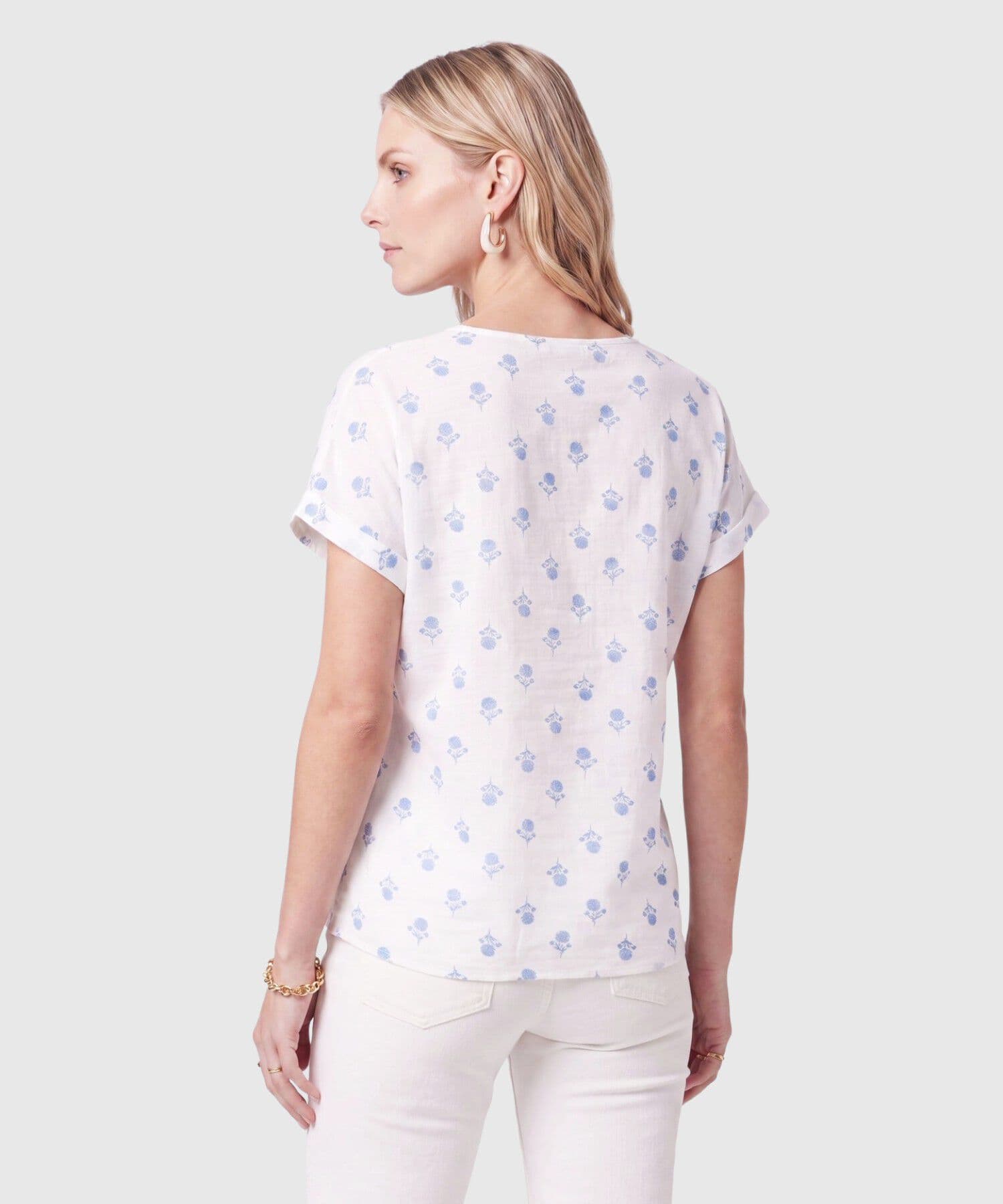 Blusa Tierra Contemporáneo blanco para mujer, vista 4