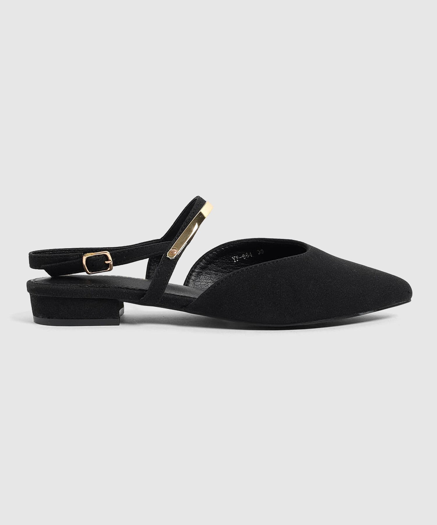 Sandalia Celeste Texturizado negro para mujer, vista principal