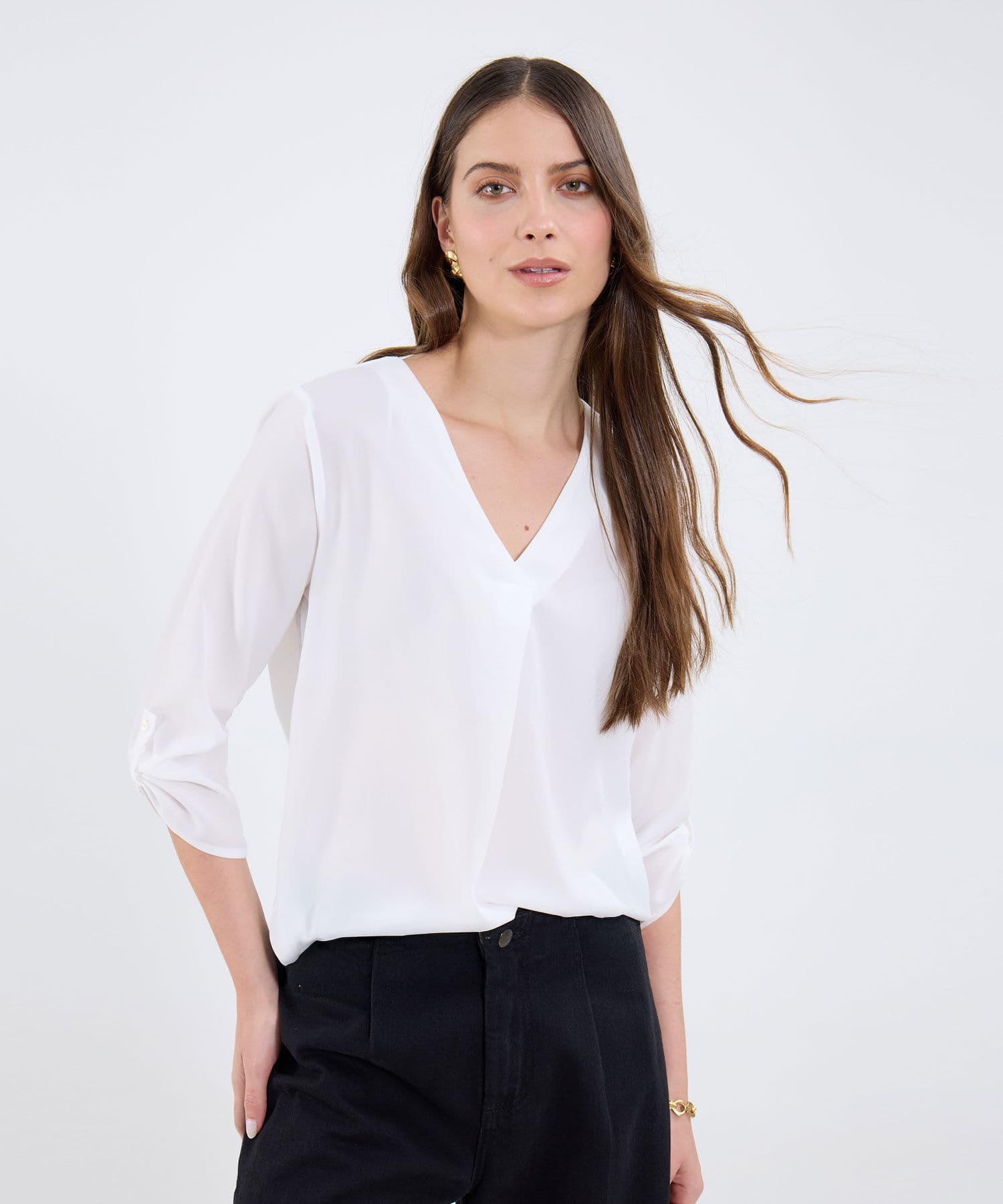 Blusa Marfil Urbano blanco para mujer, vista principal