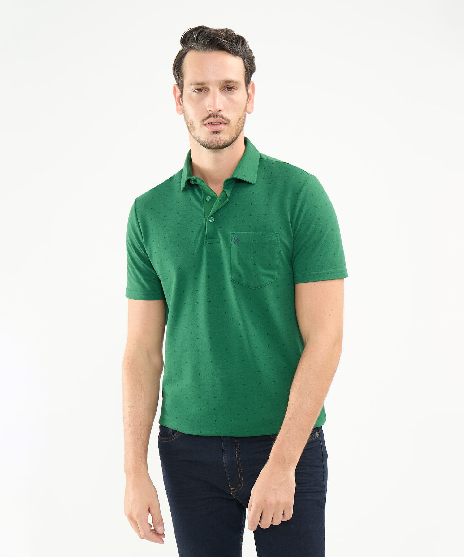 Polo Salina Suave verde oliva para hombre, vista principal