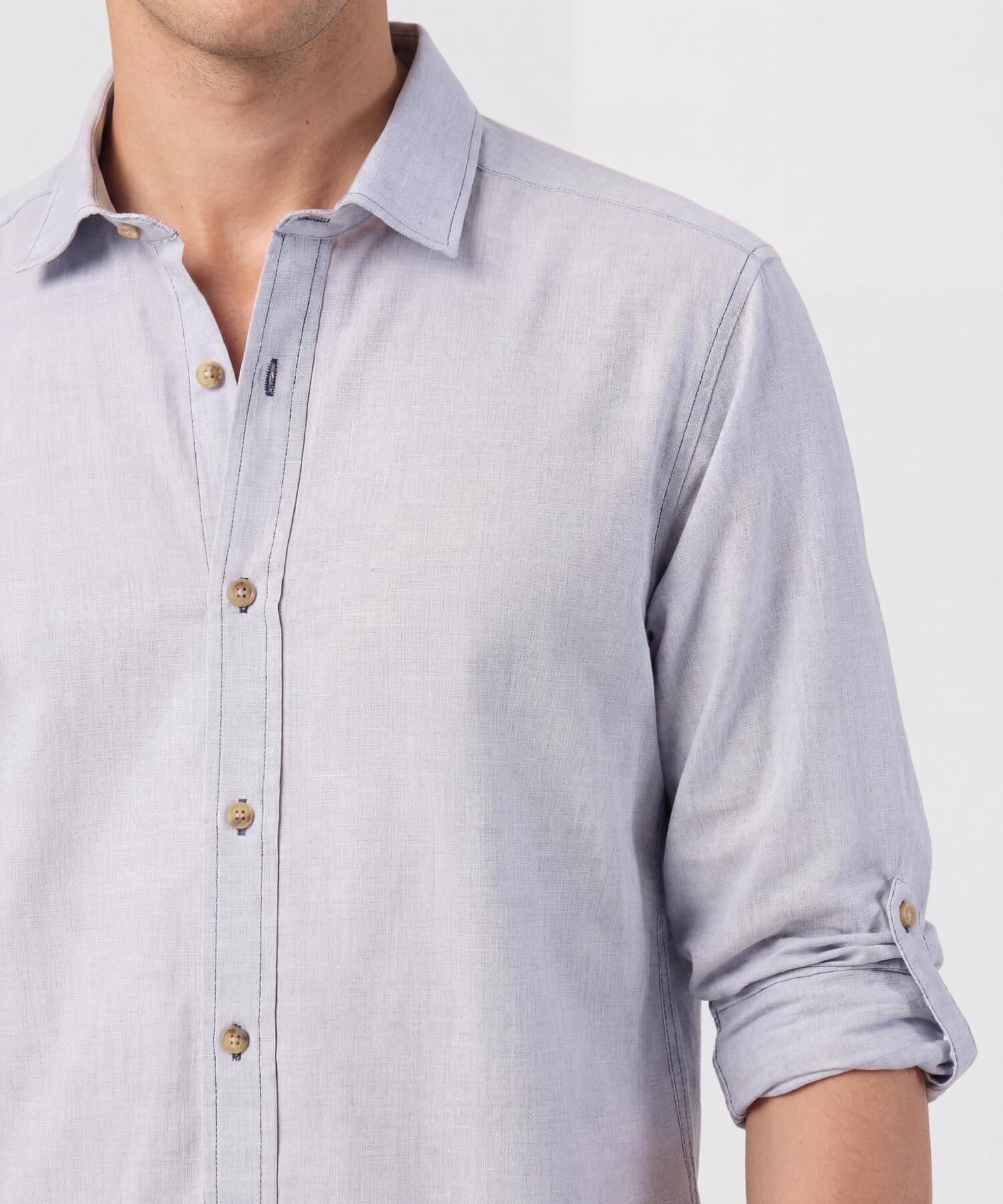 Camisa Flora Ligero azul marino para hombre, vista 4