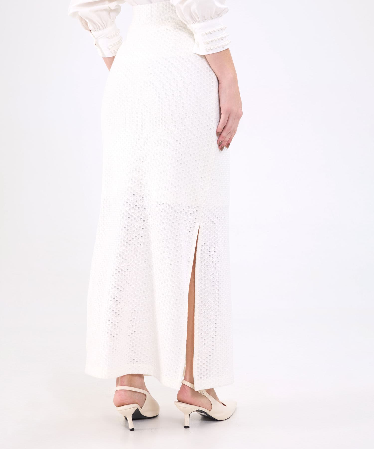 Falda Tierra Fluido blanco para mujer, vista 4