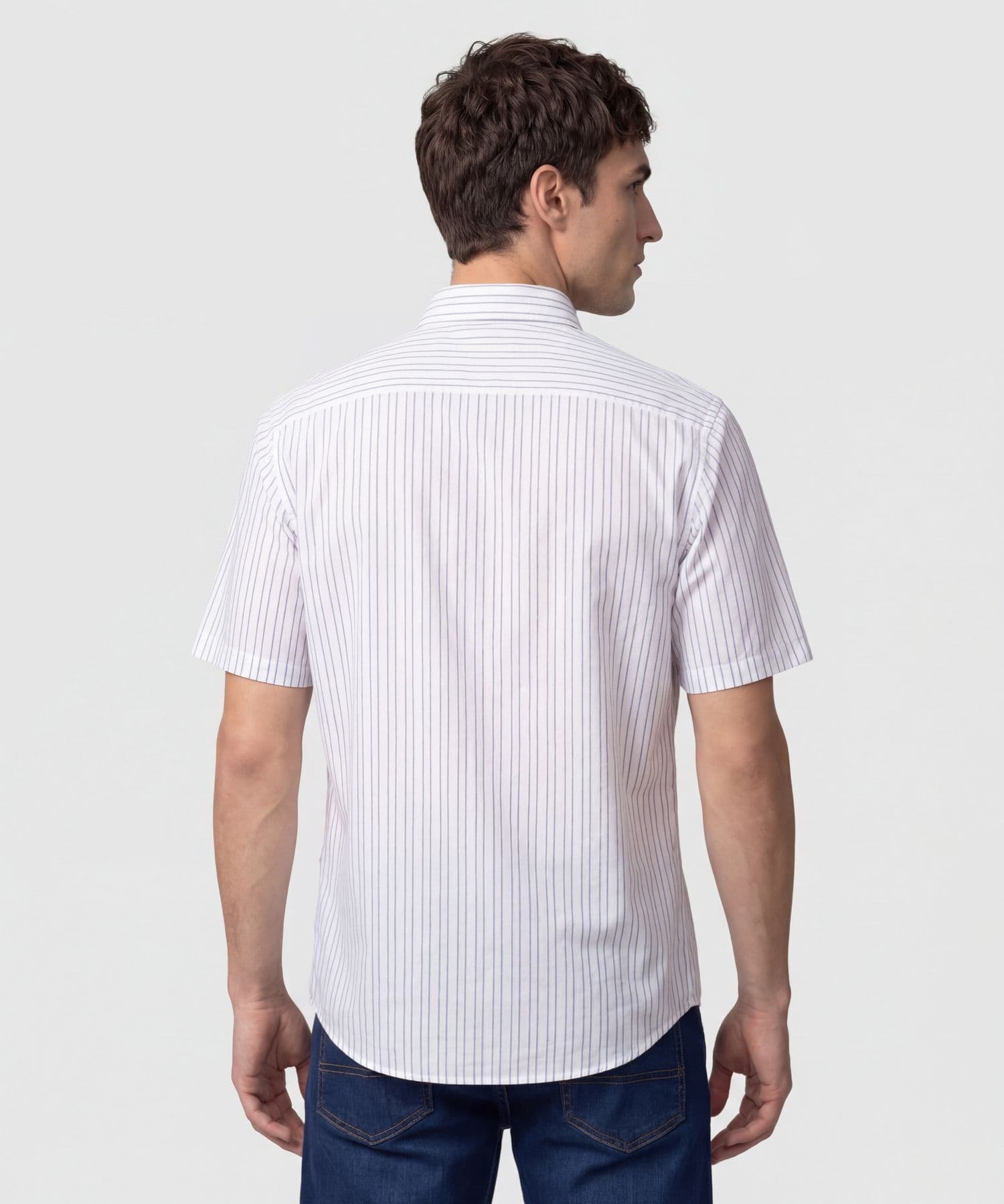 Camisa Niebla Suave azul marino para hombre, vista 3