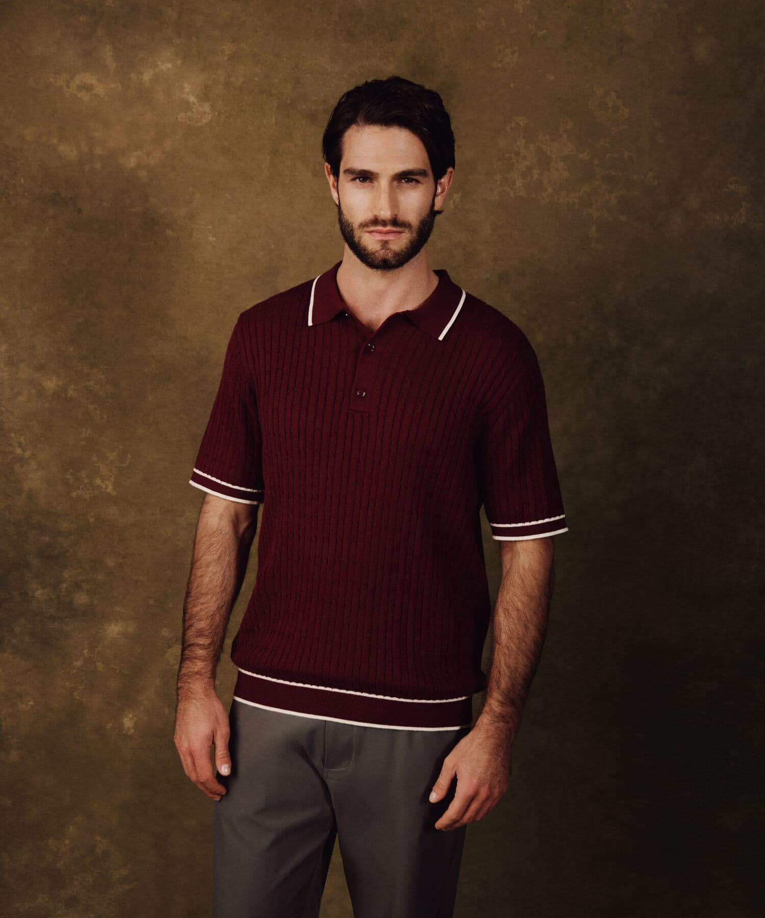 Polo Encanto de Viaje lila para hombre, vista 2
