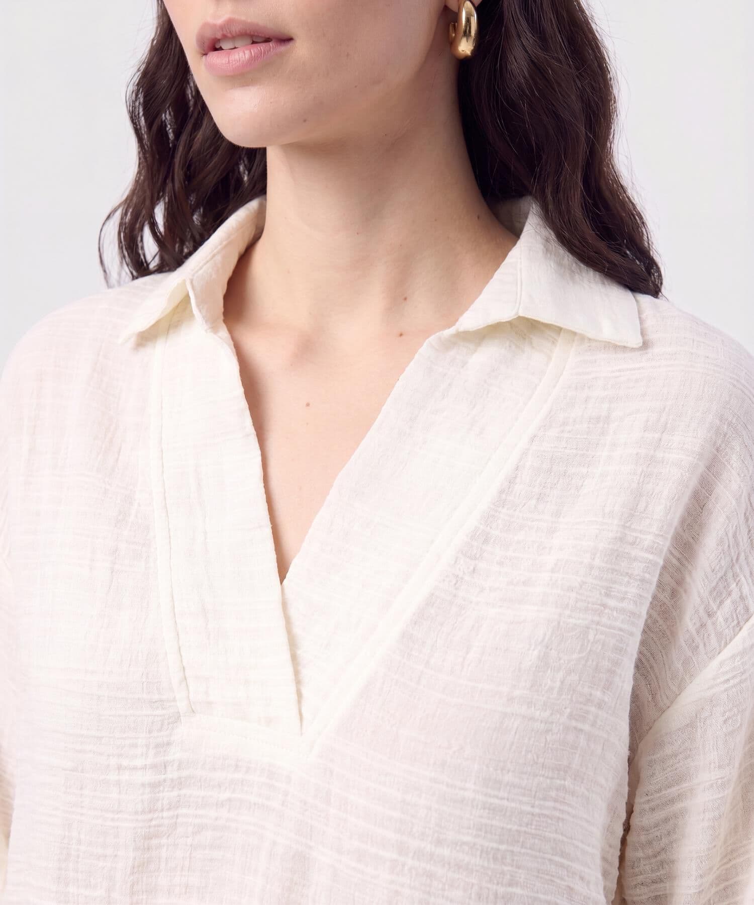 Camisa Cobalto de Ciudad gris humo para mujer, vista 3