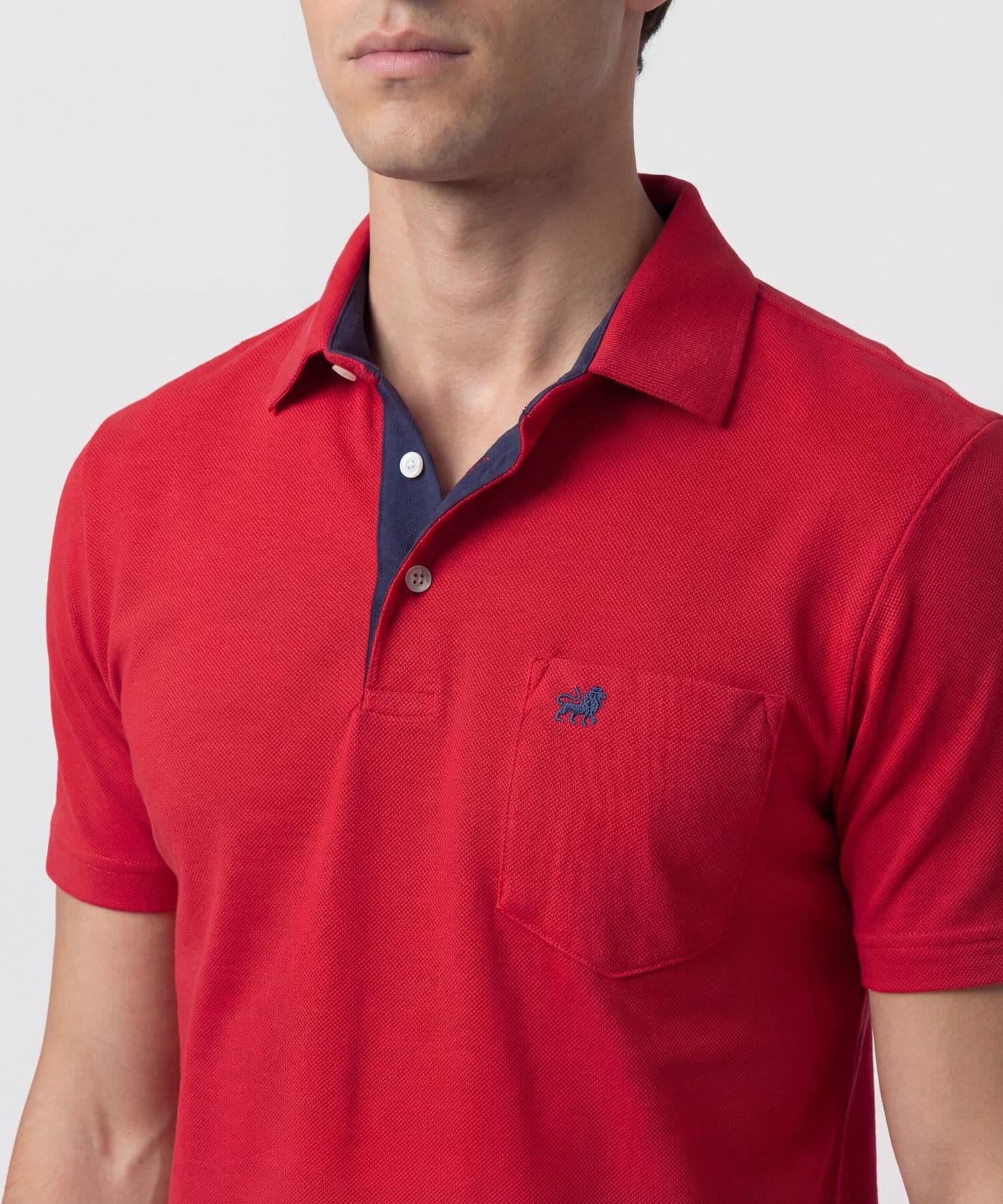 Polo Amalia Contemporáneo rojo granada para hombre, vista 4