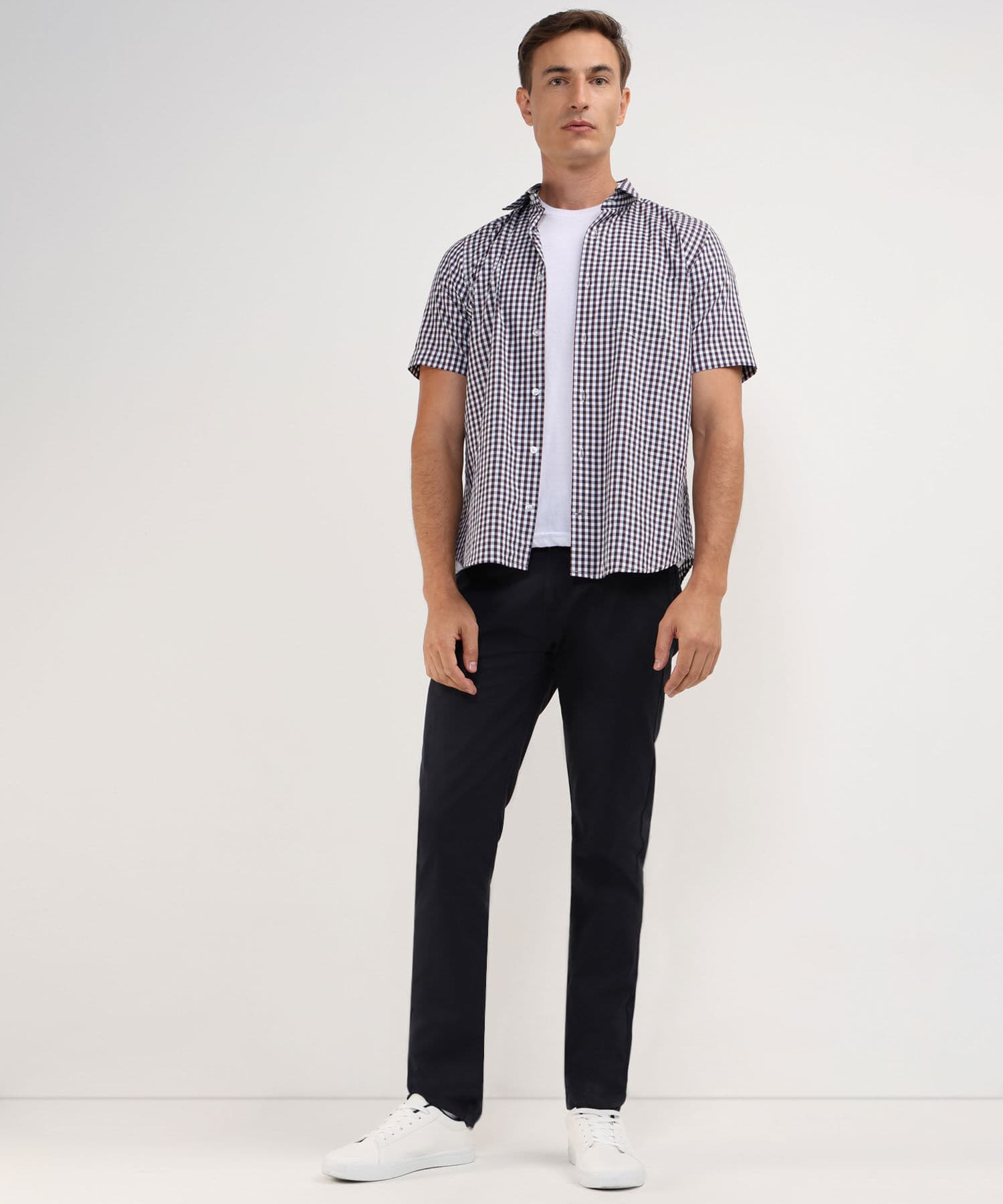 Camisa Celeste de Noche mostaza para hombre, vista 2