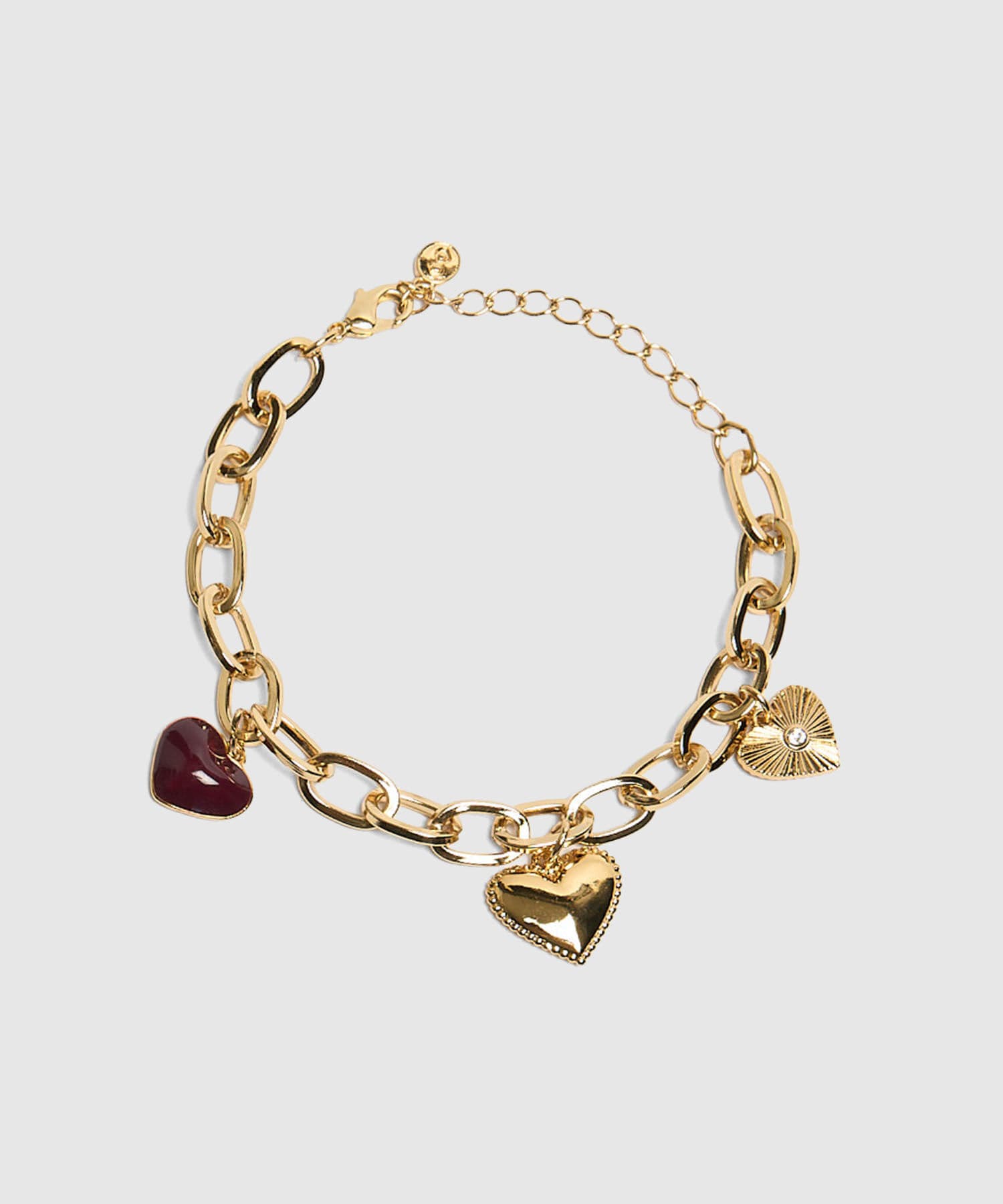 Pulsera Coral Contemporáneo dorado para mujer, vista principal