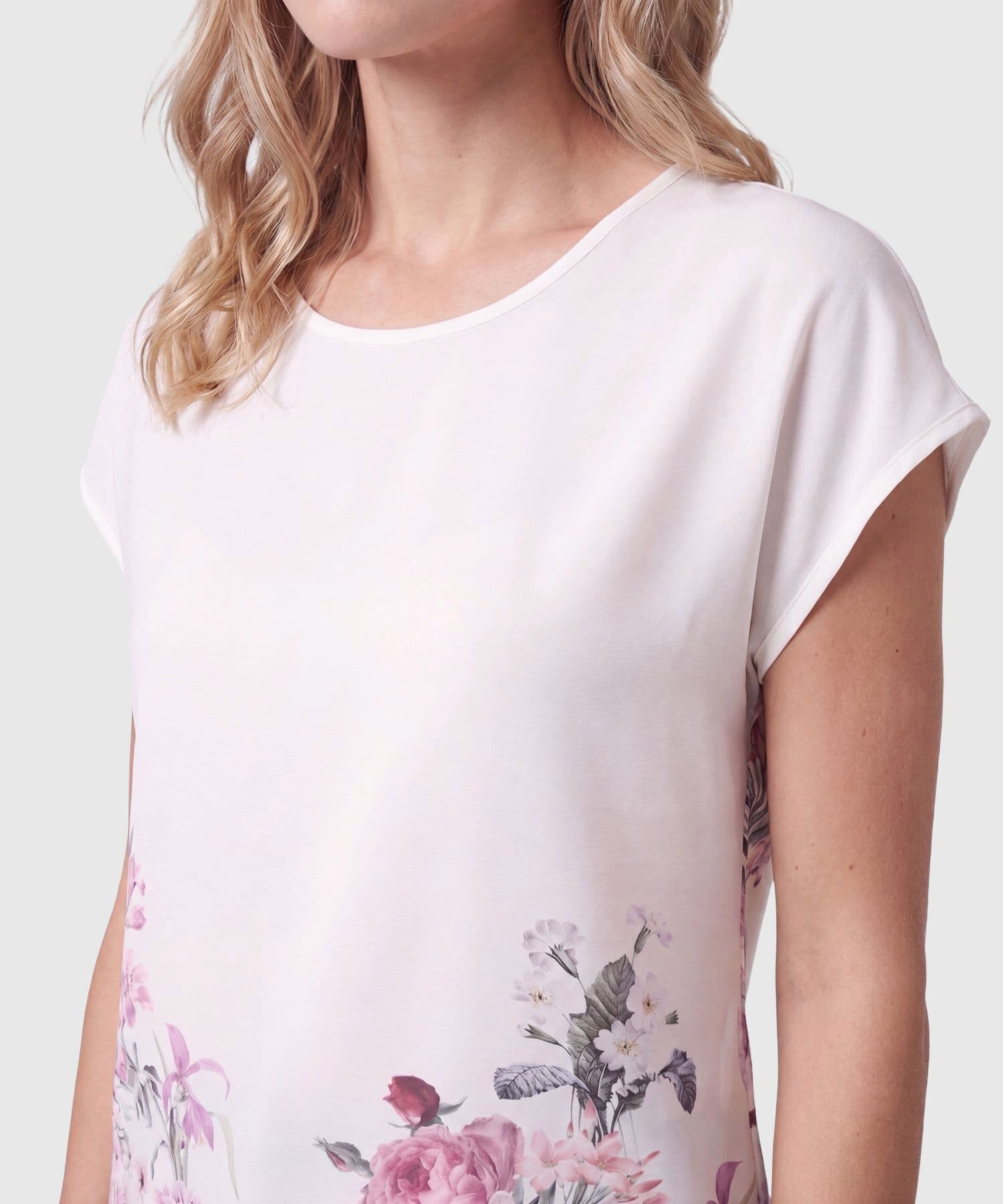 Blusa Valentina Texturizado blanco para mujer, vista 3
