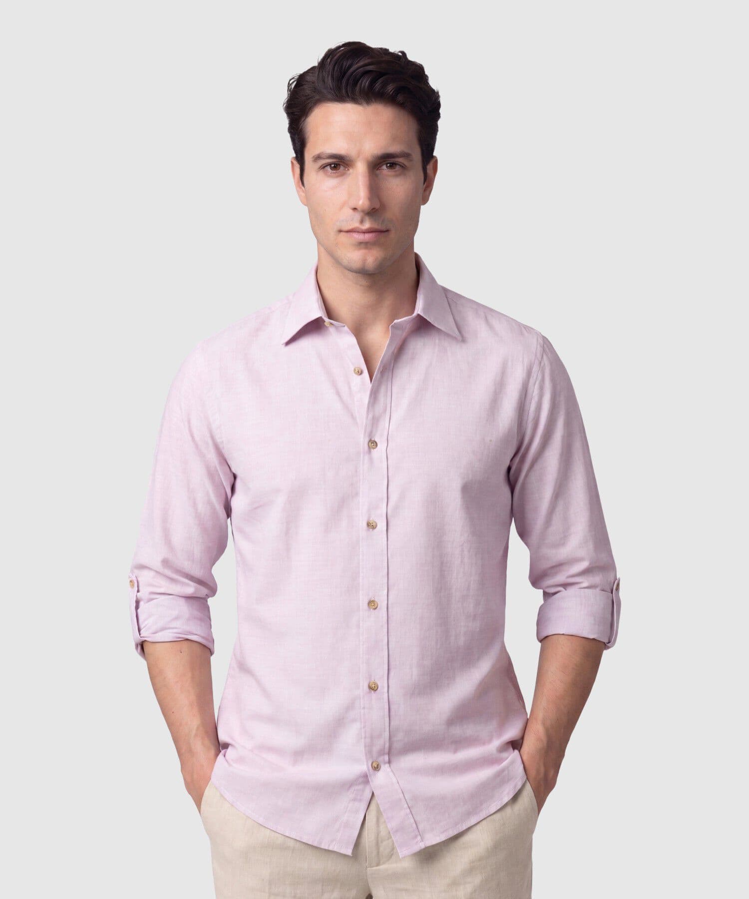 Camisa Solana Ligero rojo granada para hombre, vista principal