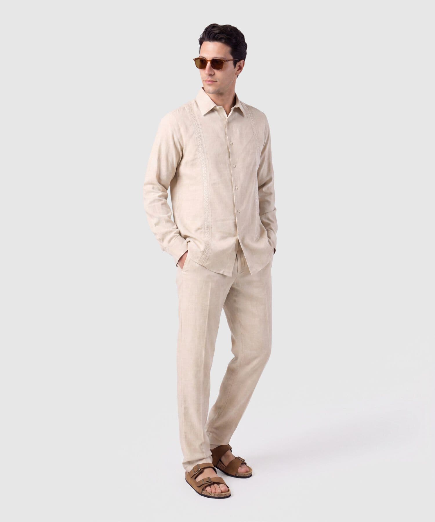 Pantalón Tierra Texturizado arena para hombre, vista 2