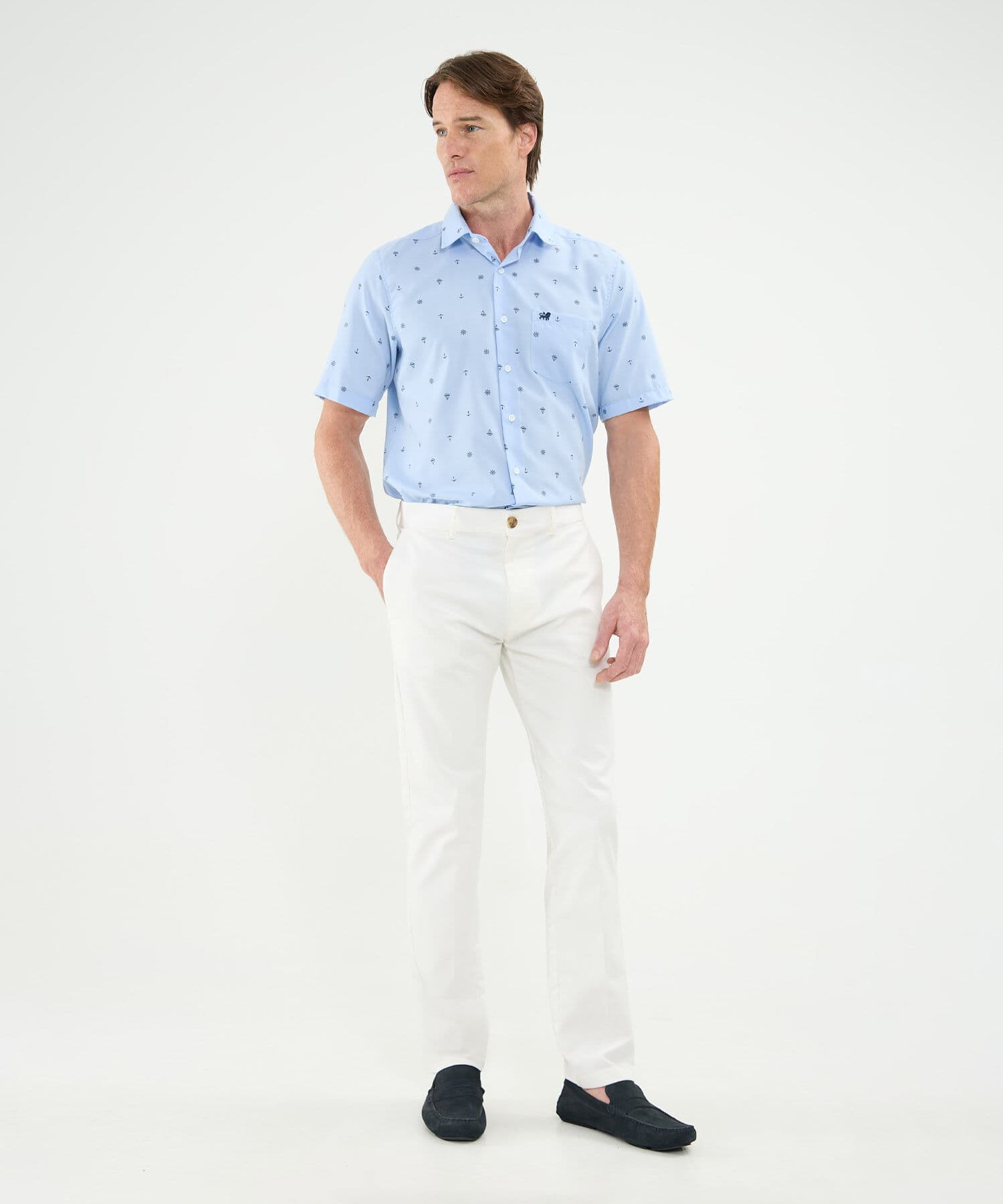 Camisa Siena Ligero azul marino para hombre, vista 2