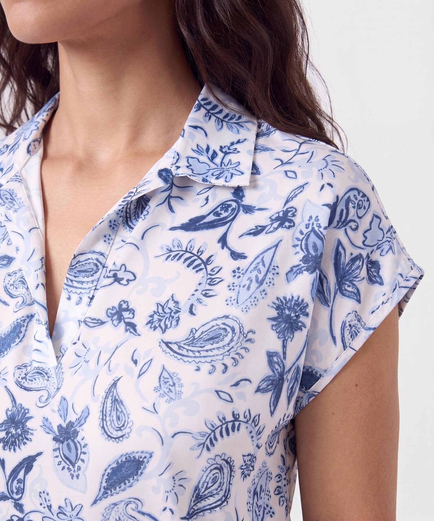 Blusa Renata Edición Índigo azul marino para mujer, vista 3