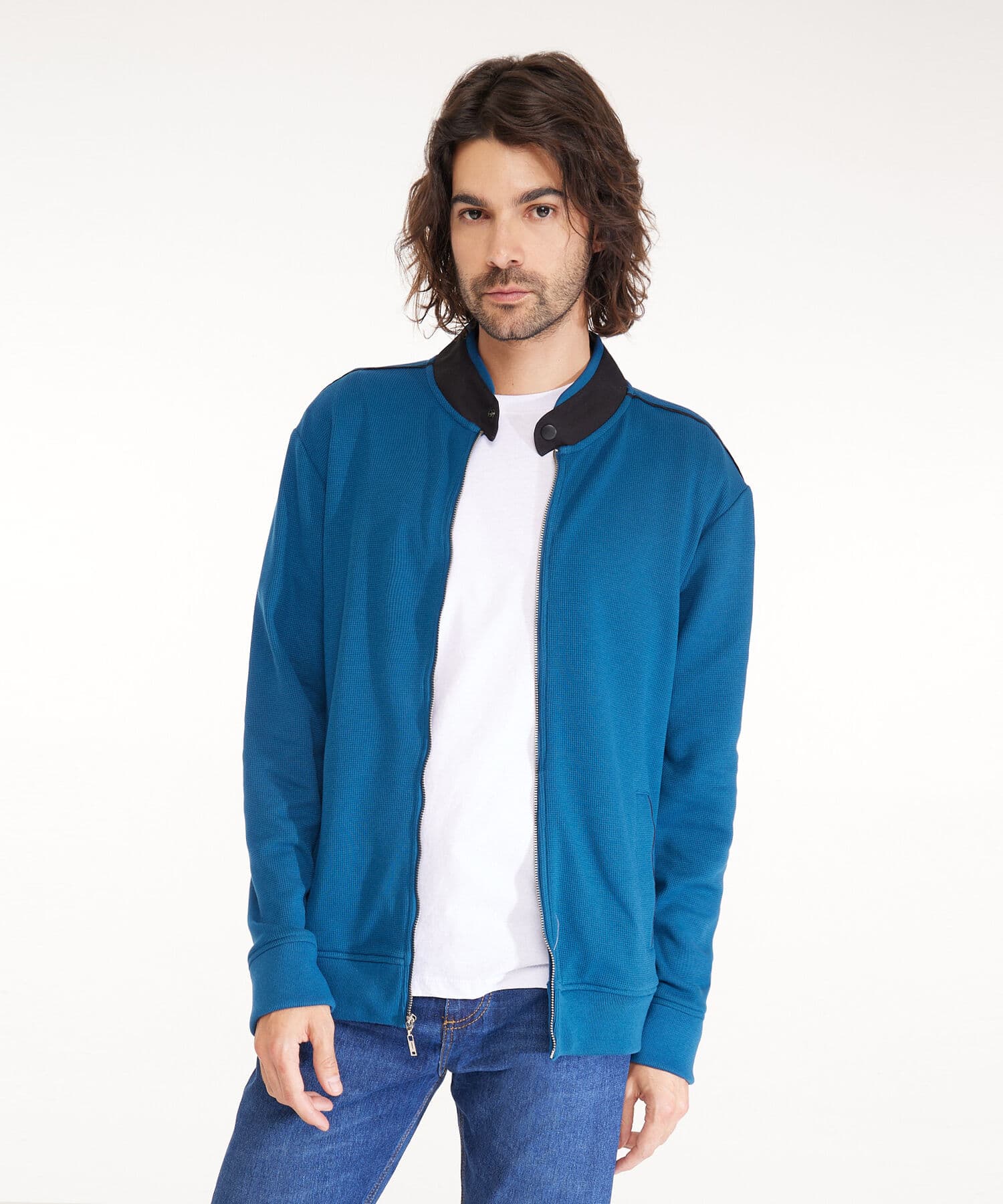 Chaqueta Valle Suave azul marino para hombre, vista principal