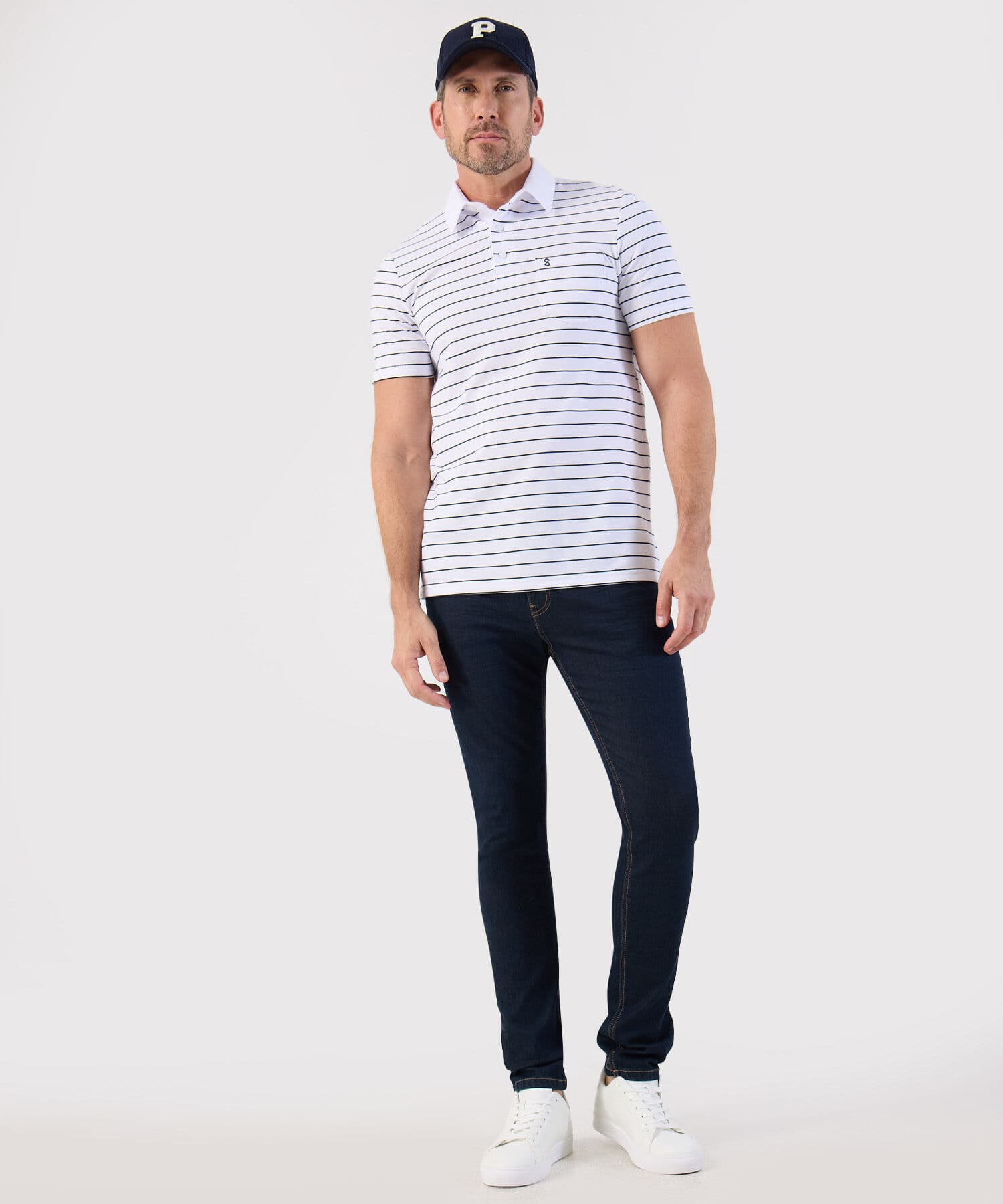 Polo Renata Contemporáneo blanco para hombre, vista 2