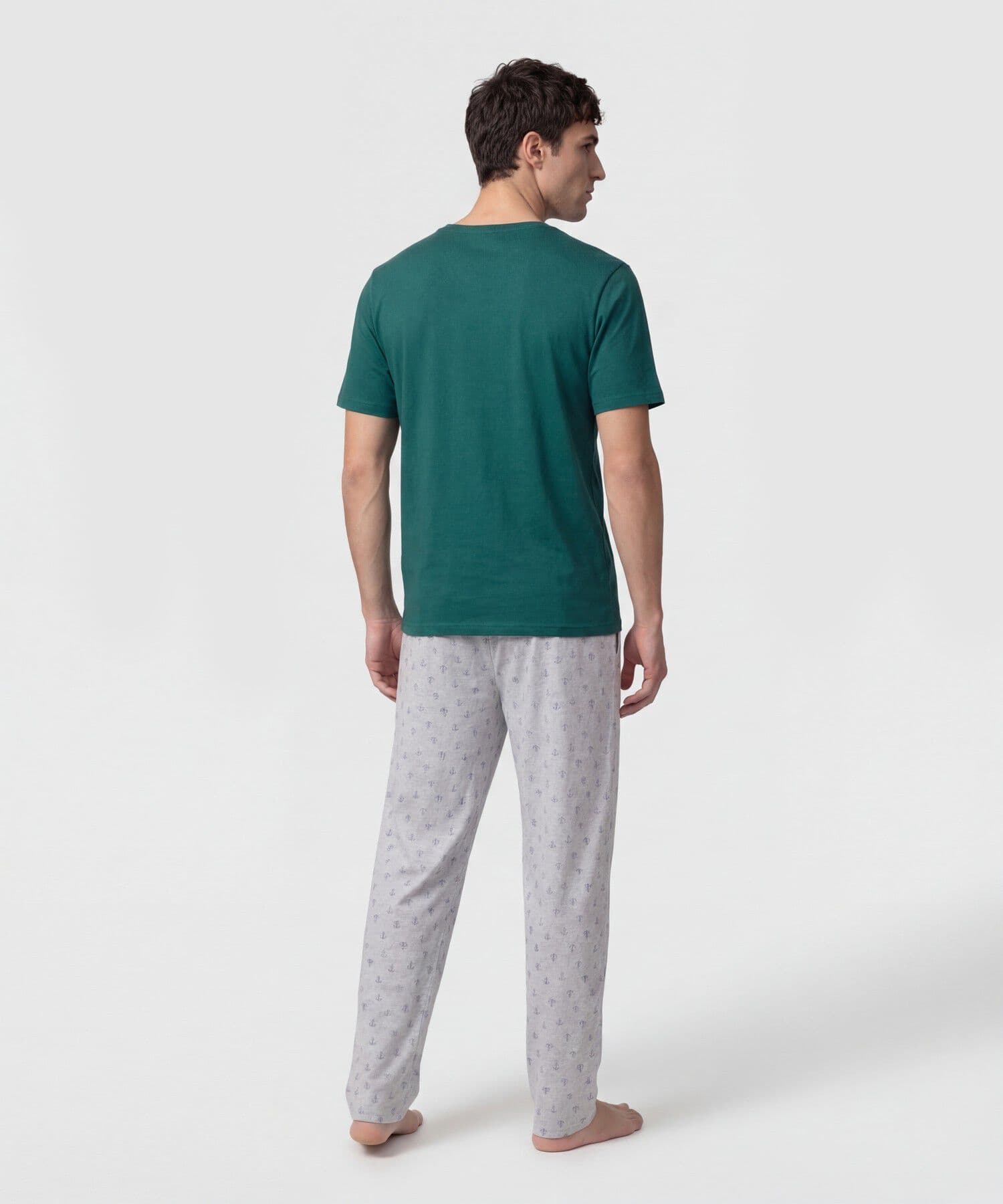 Camiseta Azahar Fluido verde oliva para hombre, vista 3