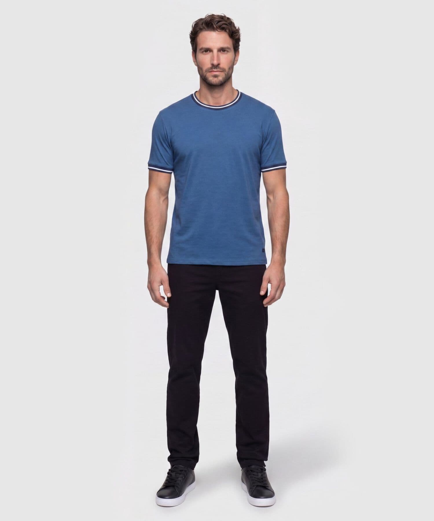 Camiseta Dorada Esencial azul marino para hombre, vista 2