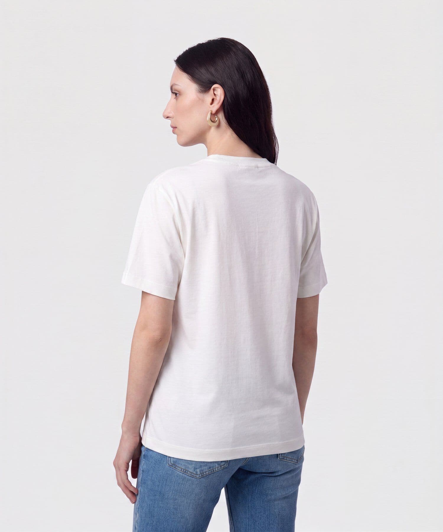 Camiseta Niebla Texturizado blanco para mujer, vista 4