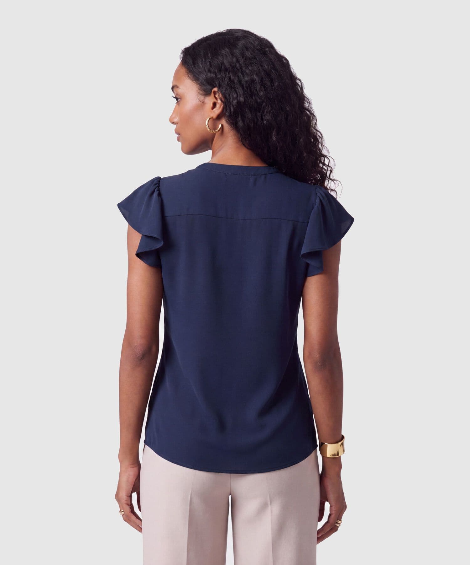 Blusa Selva de Ciudad azul marino para mujer, vista 4