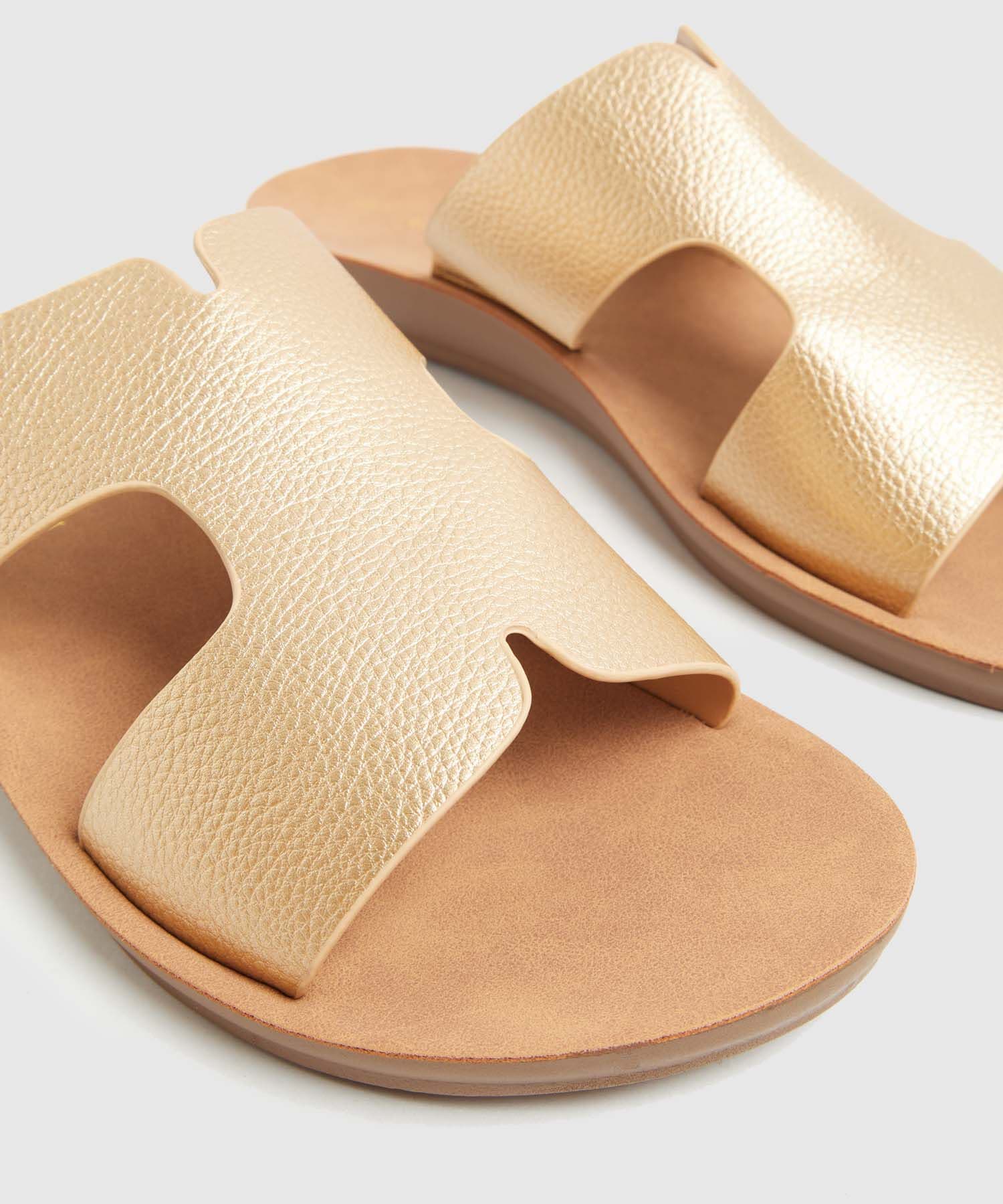 Sandalia Sierra Sastre dorado para mujer, vista 3