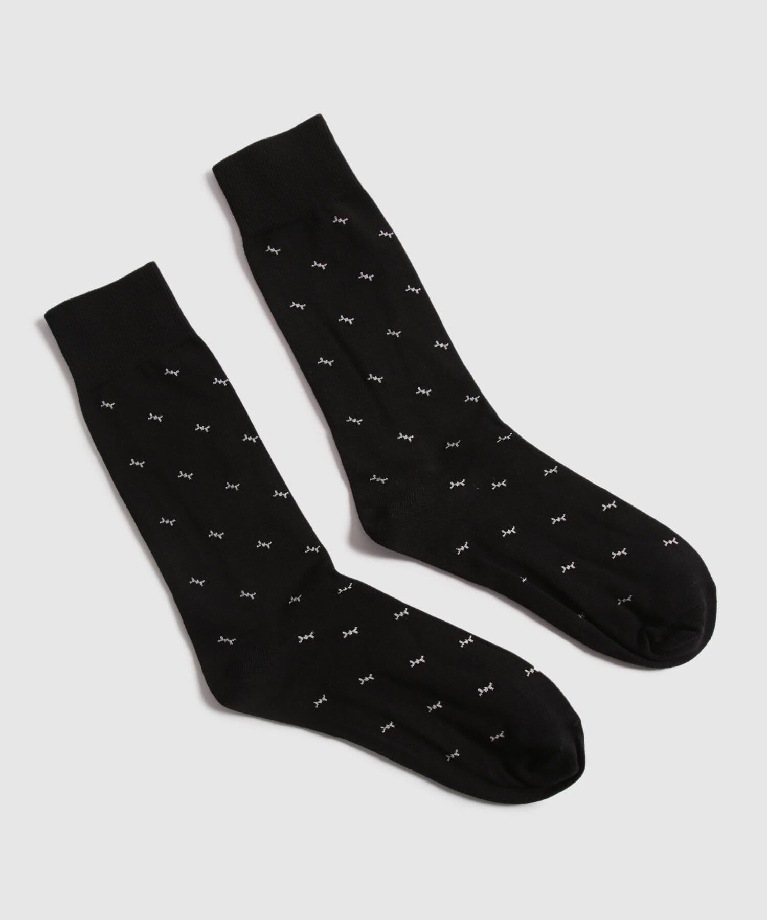 Medias Valentina Texturizado negro para hombre, vista principal