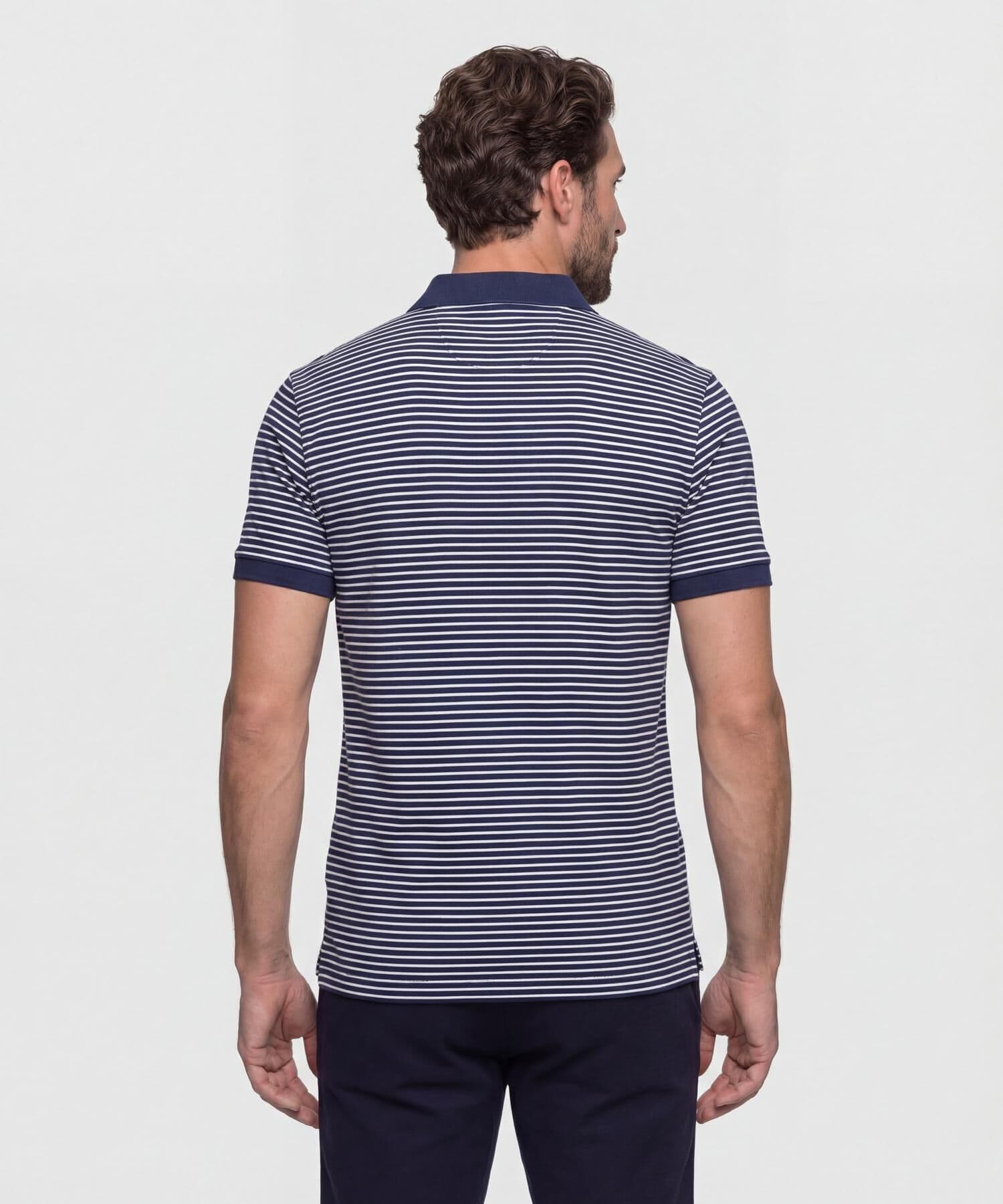Polo Aura Relajado azul marino para hombre, vista 4