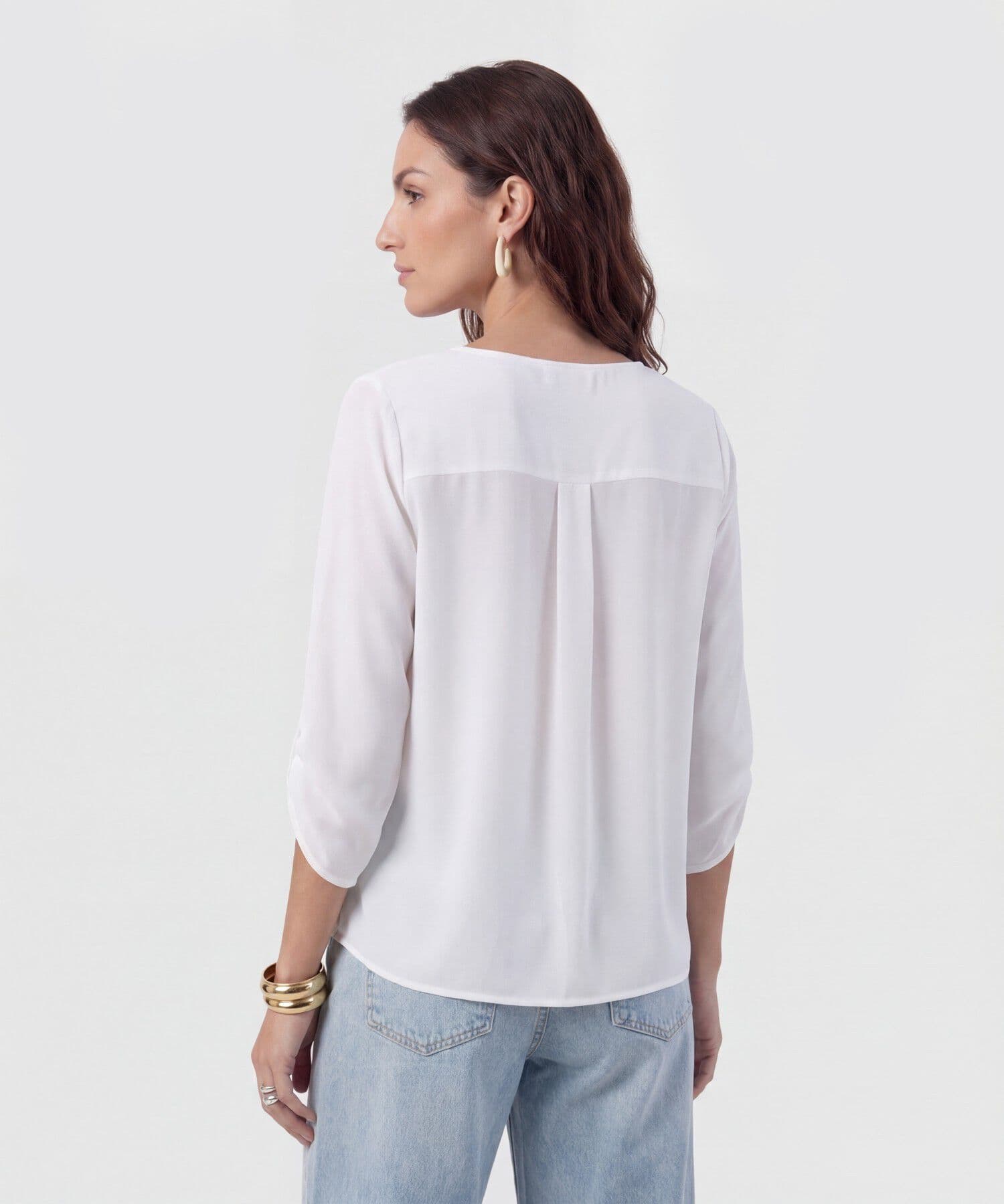 Blusa Solana Urbano blanco para mujer, vista 4