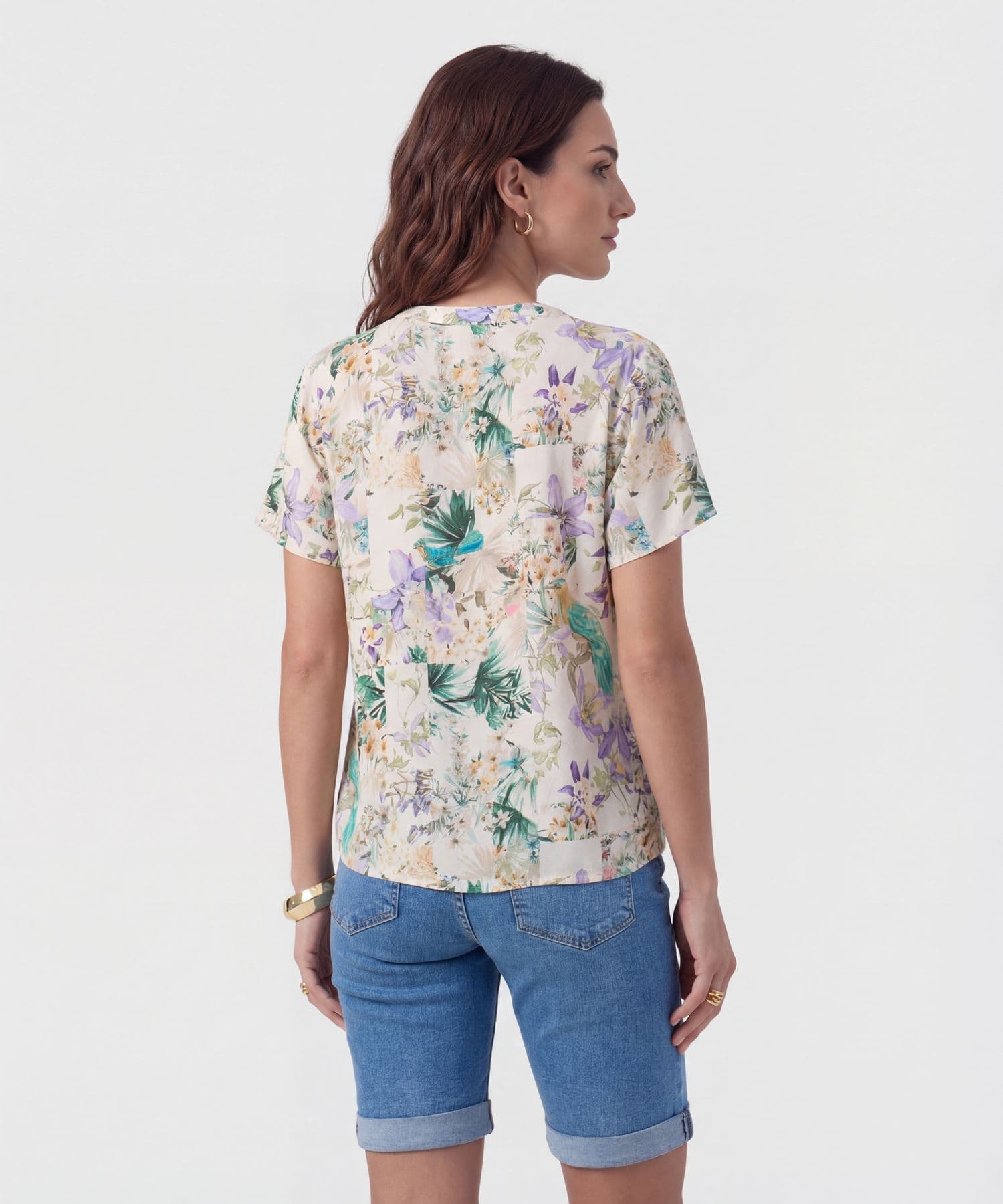 Blusa Cedro de Ciudad gris humo para mujer, vista 4