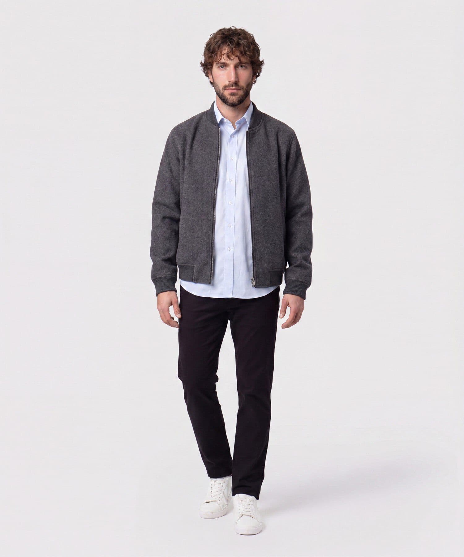 Camisa Oliva Natural azul marino para hombre, vista 2
