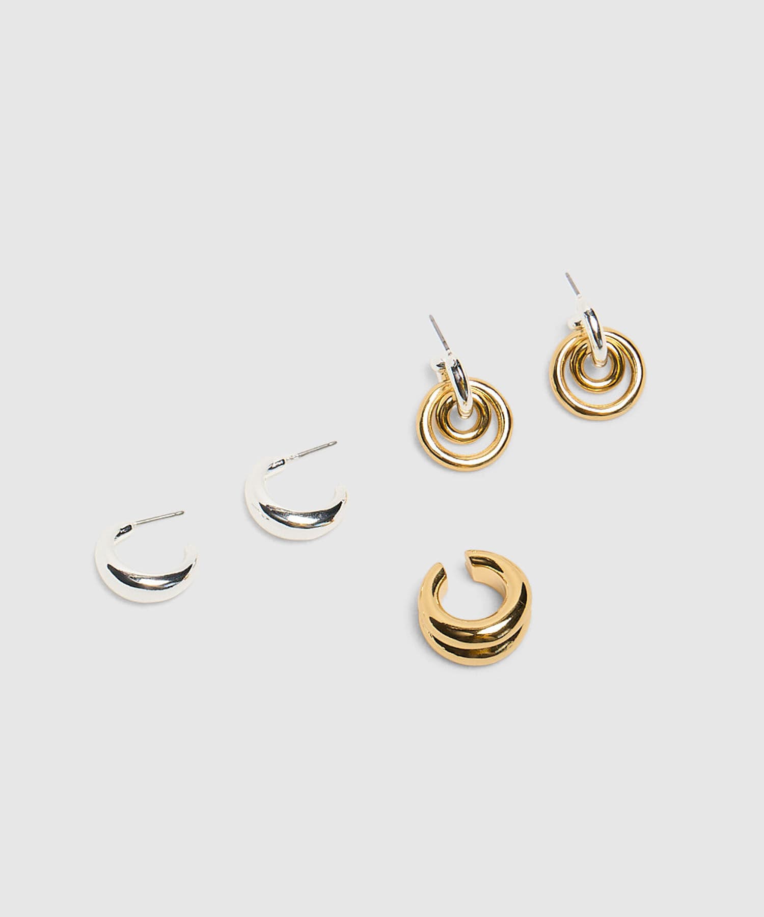 Aretes Bahía Sastre café para mujer, vista 2