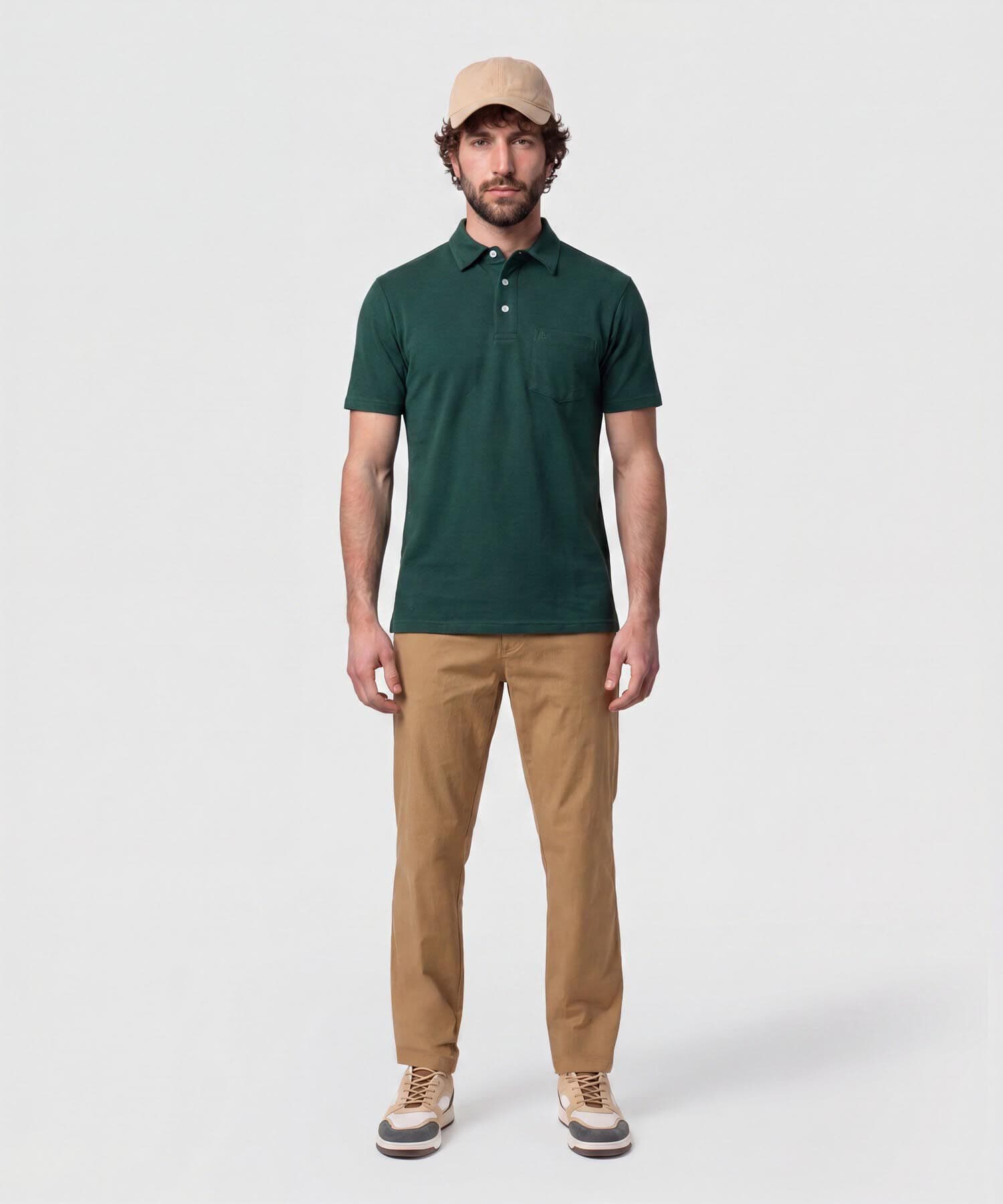 Polo Cobalto Sastre verde oliva para hombre, vista 2