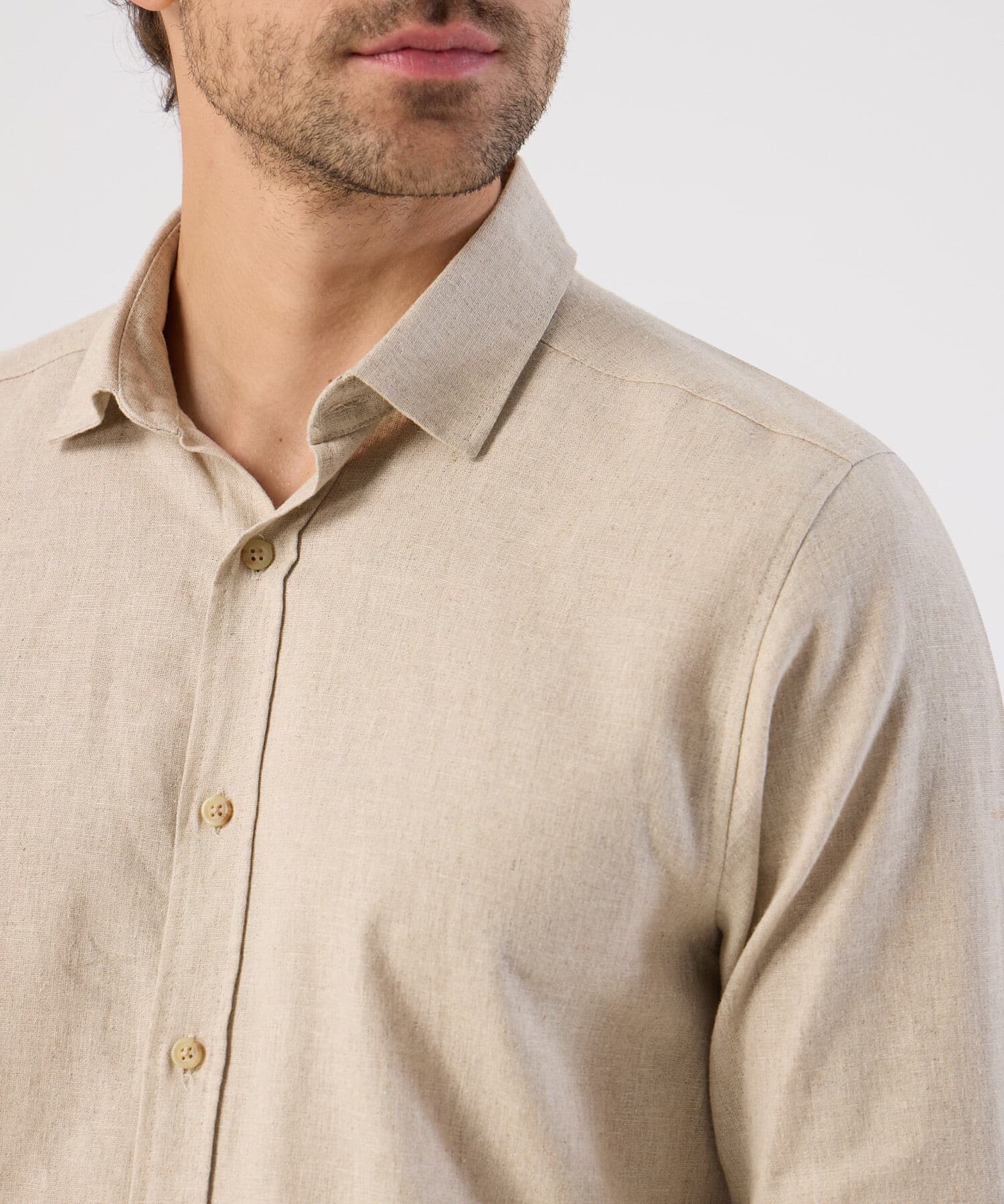 Camisa Río Esencial arena para hombre, vista 3
