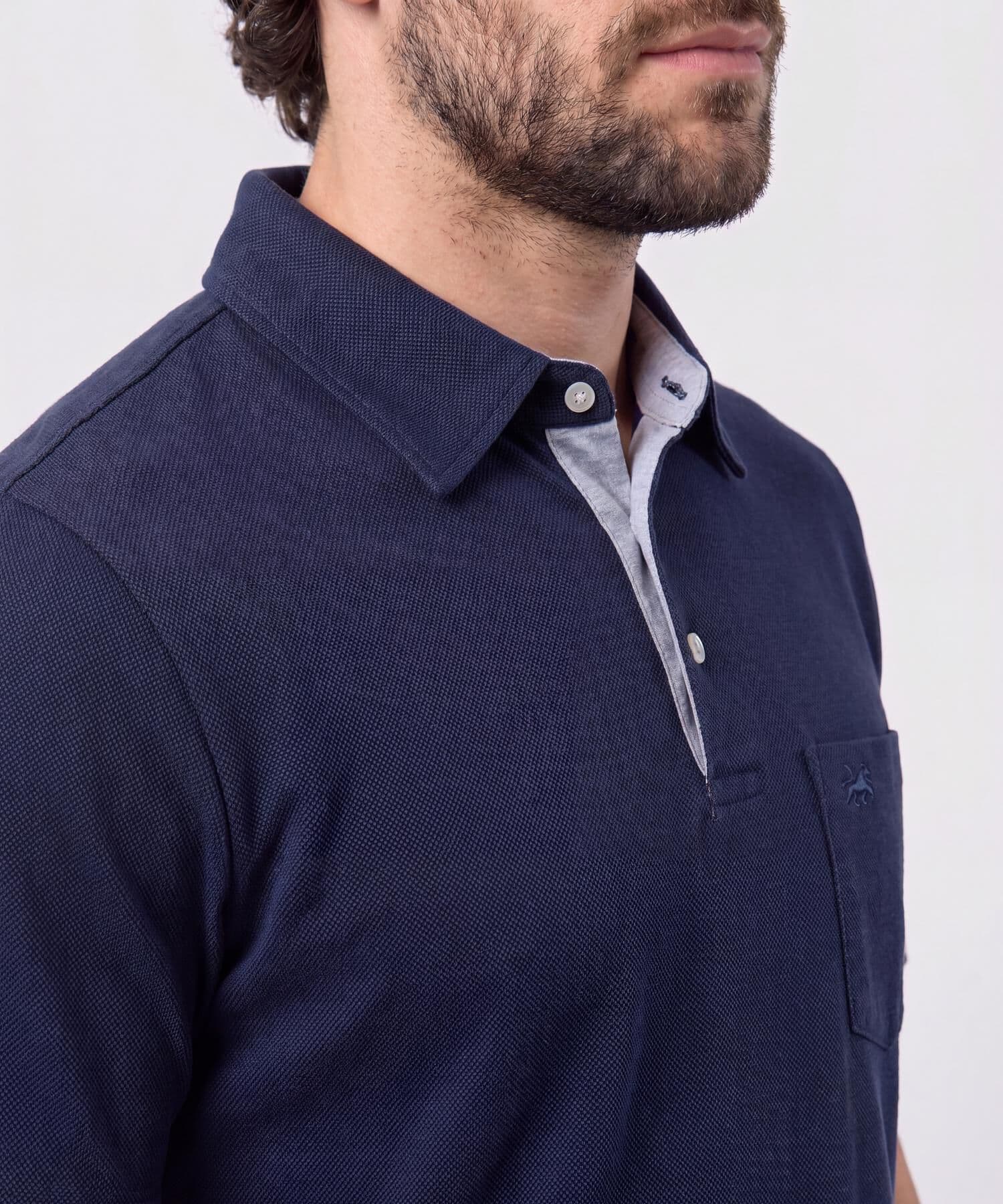 Polo Marea de Día azul marino para hombre, vista 3