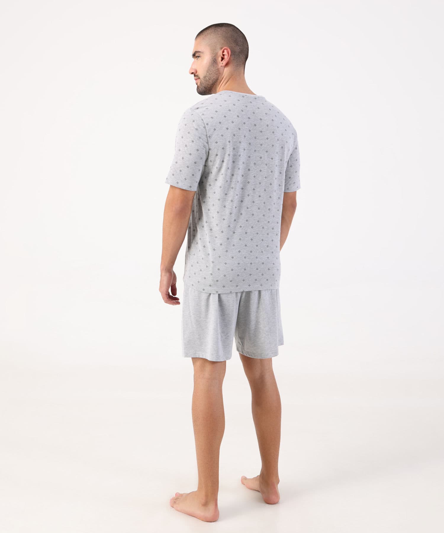 Pijama Marea Texturizado gris humo para hombre, vista 4