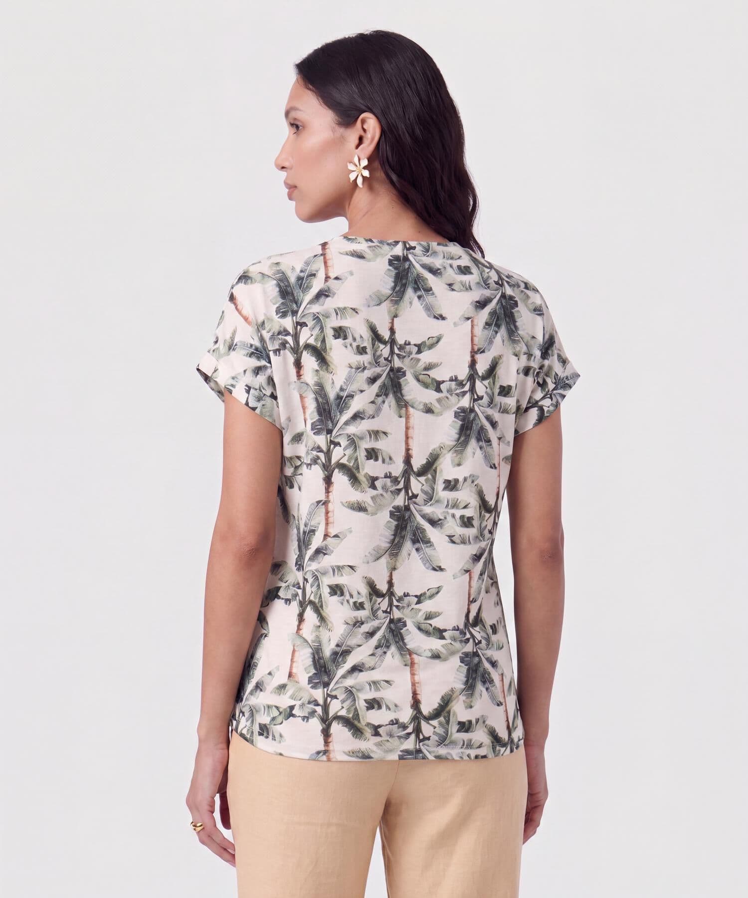 Blusa Sierra Edición Lino verde oliva para mujer, vista 4