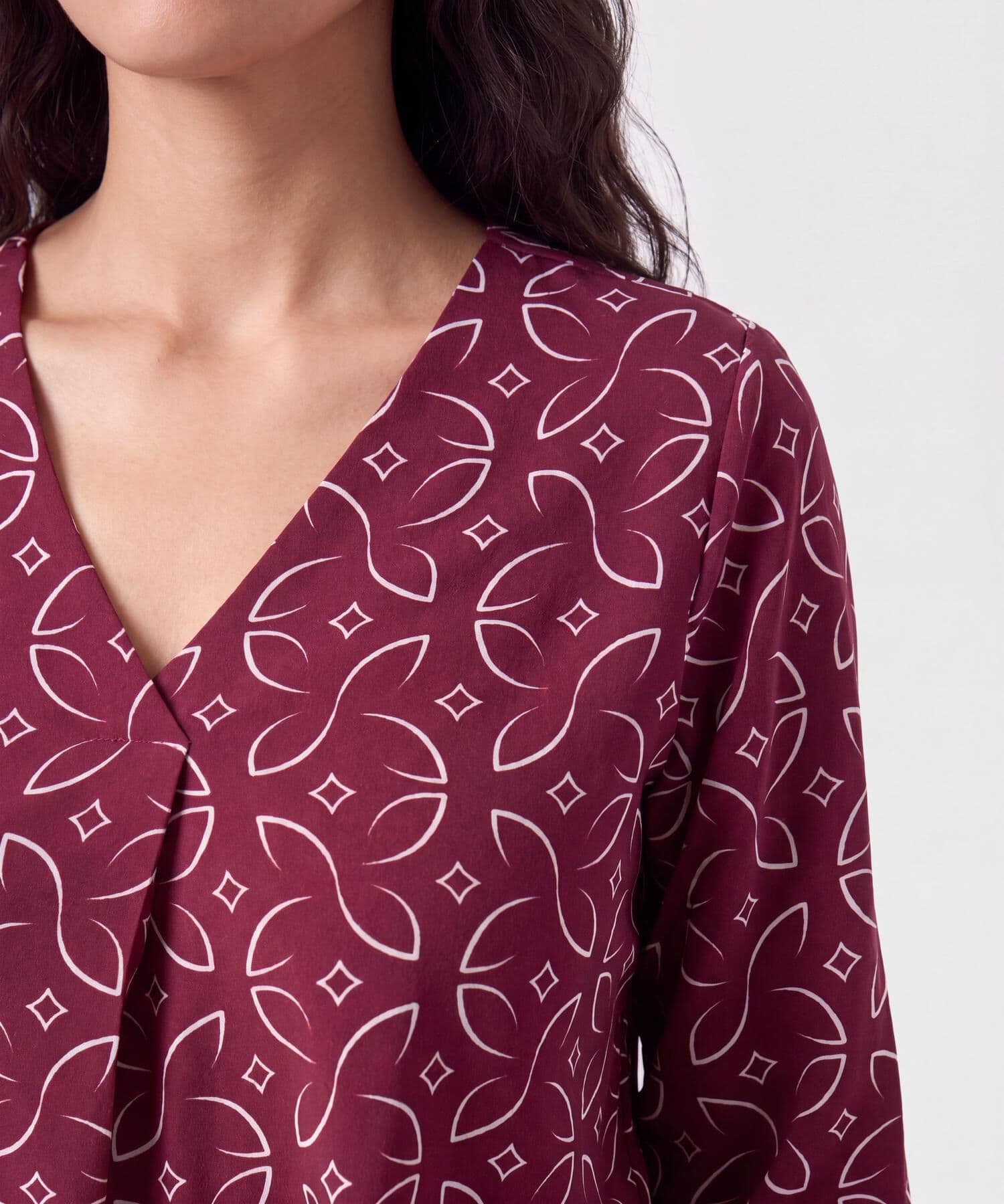 Blusa Amalia Contemporáneo marfil para mujer, vista 3