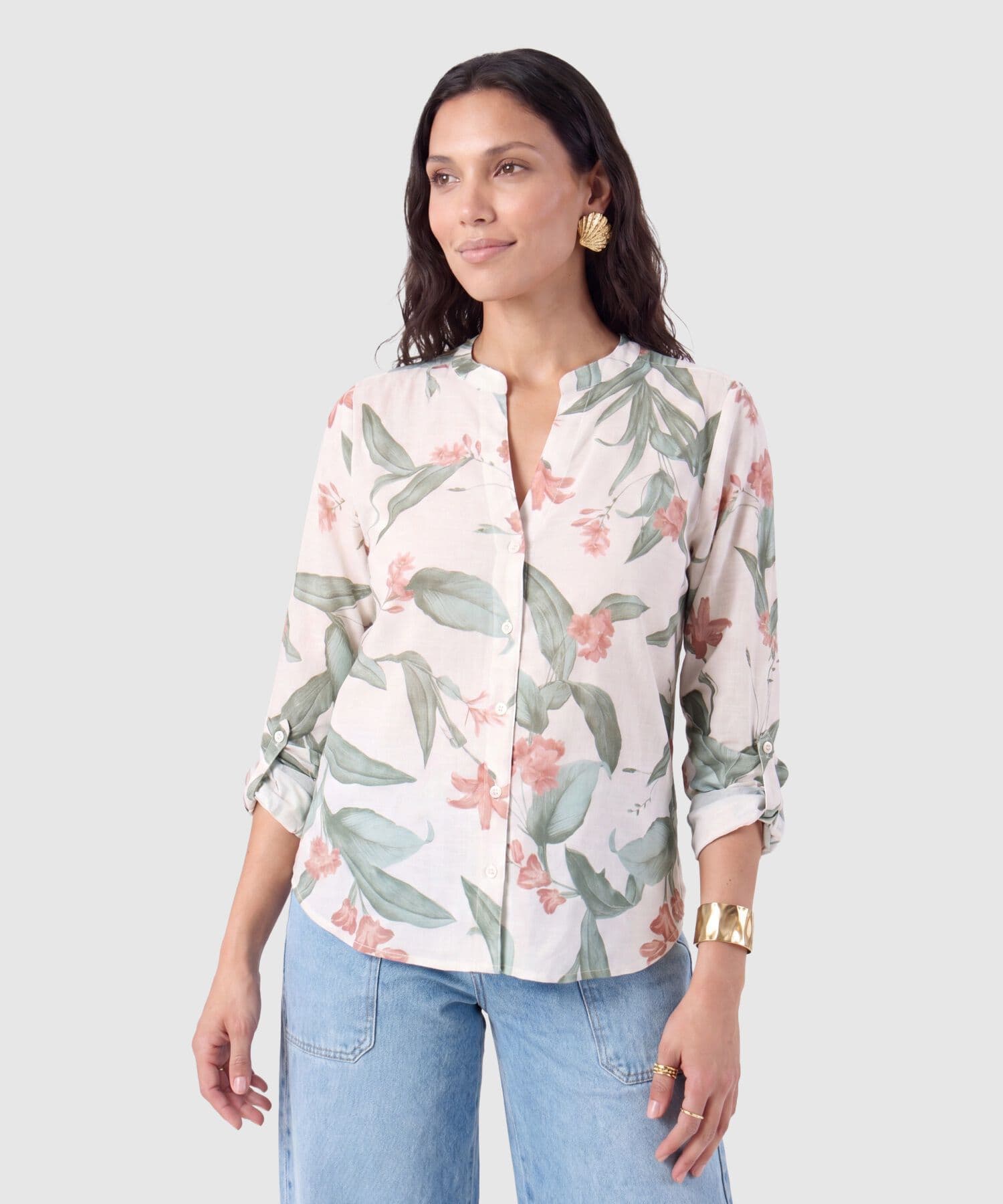 Blusa Selva Contemporáneo rojo granada para mujer, vista principal