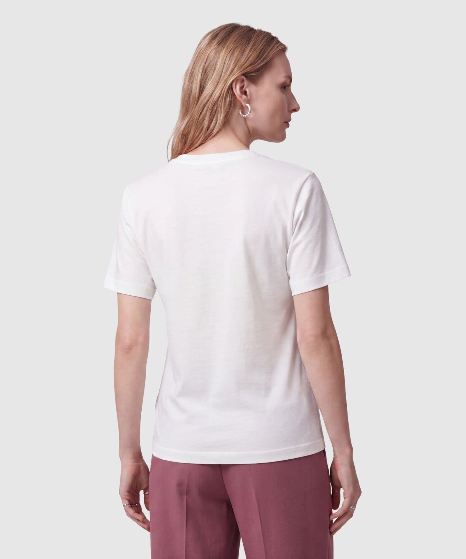 Camiseta Siena Minimalista blanco para mujer, vista 4