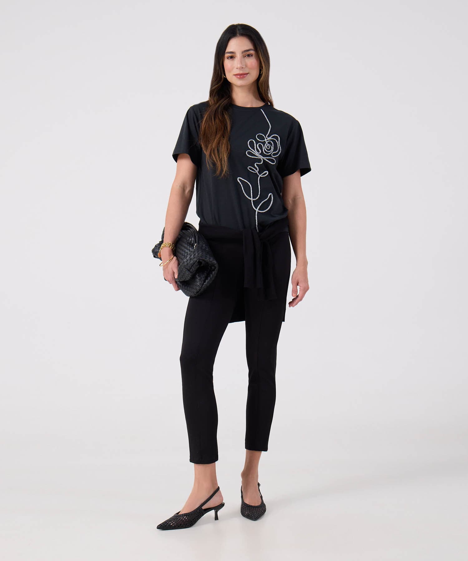 Prenda deportiva Cauce Texturizado negro para mujer, vista 2